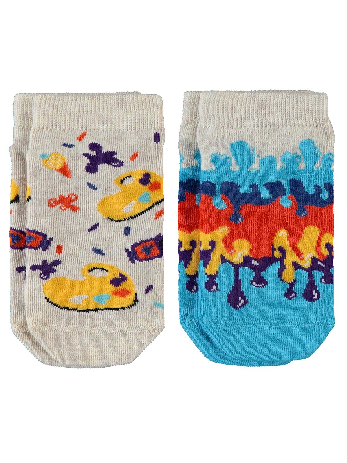 Civil Socks Kız Çocuk 2'li Patik Çorap 3-11 Yaş Bej