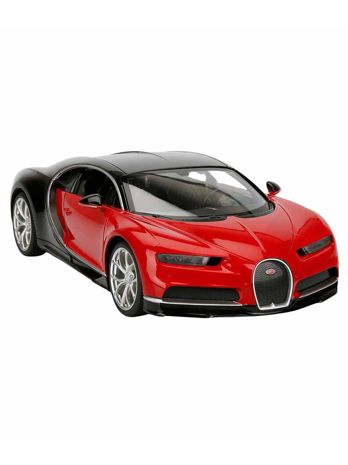 Sunman 1:14 Bugatti Chiron Uzaktan Kumandalı Işıklı Araba - Kırmızı-Siyah