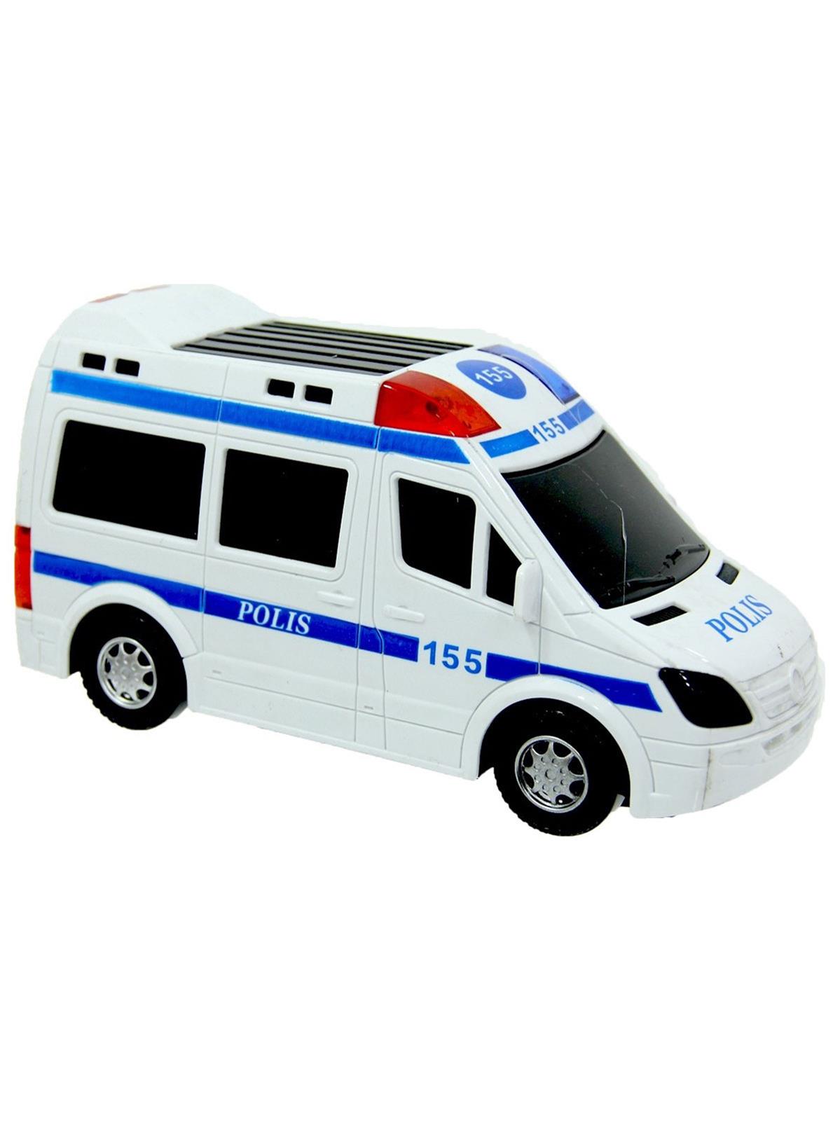 Prestij Oyuncak Kutulu Pilli Işıklı Polis Arabası Mavi