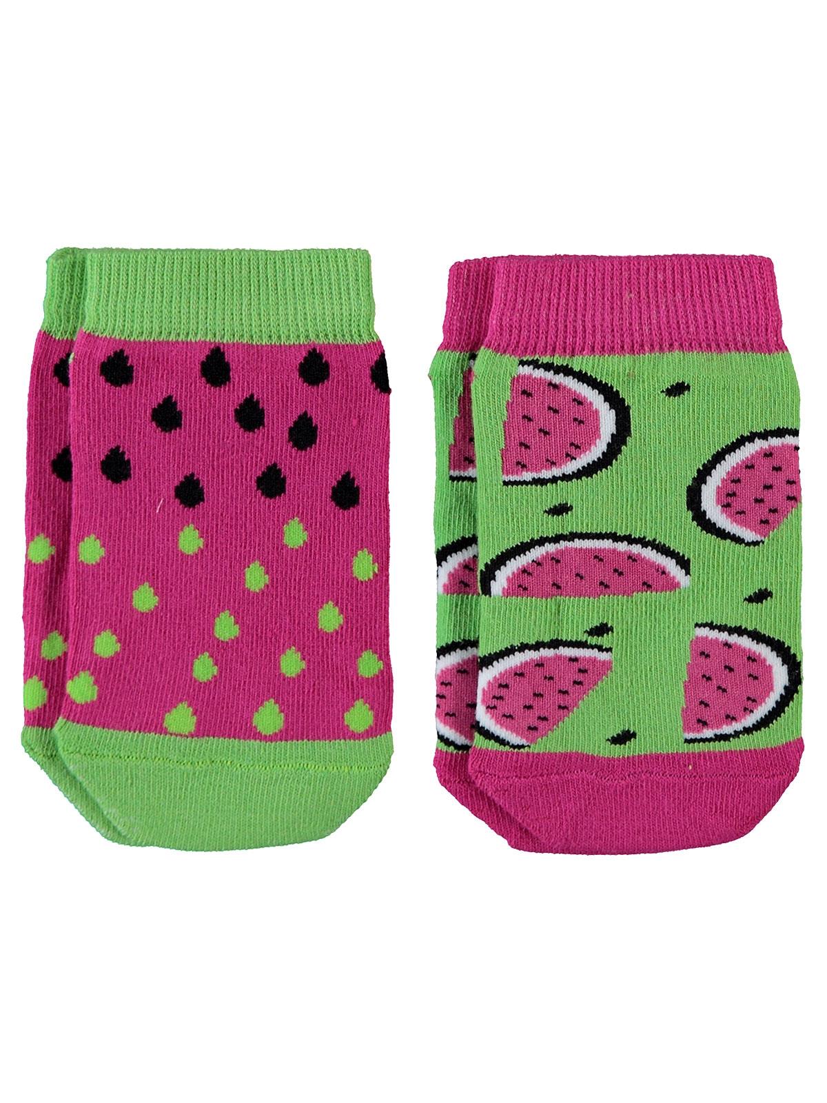 Civil Socks Kız Çocuk 2'li Patik Çorap 3-11 Yaş Yeşil