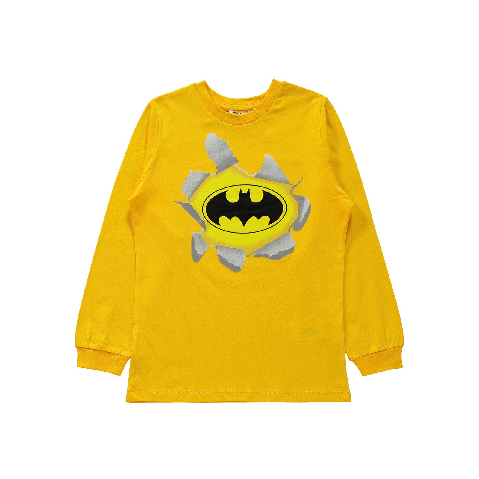 Batman Erkek Çocuk Pijama Takımı 6-9 Yaş Hardal