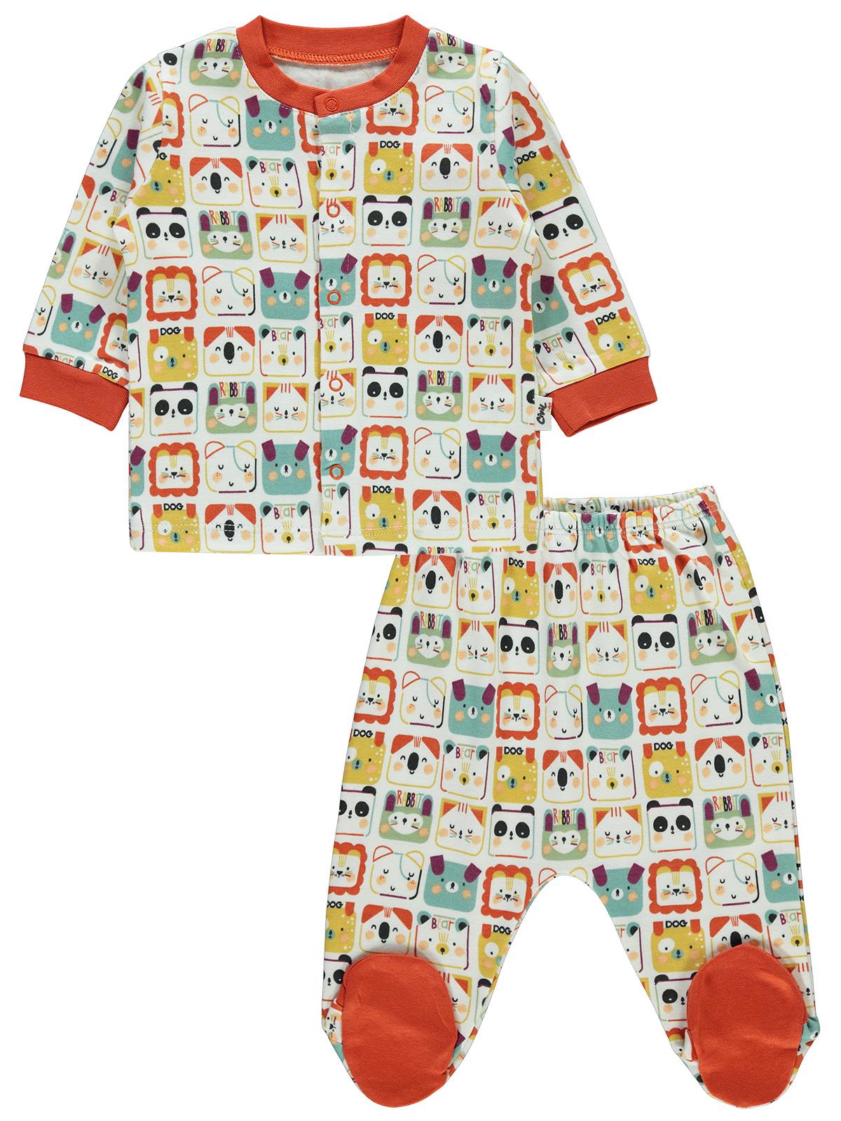 Civil Baby Erkek Bebek Pijama Takımı 3-6 Ay Kiremit