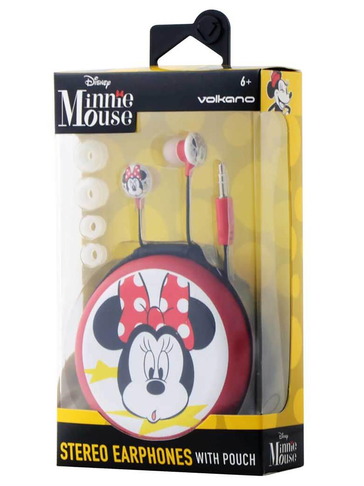 Disney Minnie Mouse Kulak içi Kulaklık Çantalı Lisanslı Kırmızı
