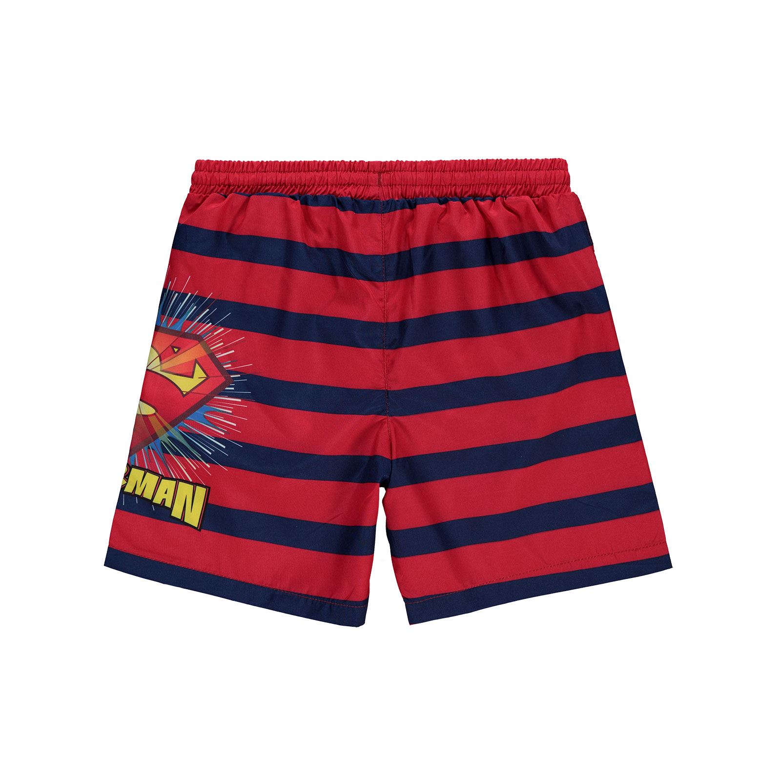 Süperman Erkek Çocuk Deniz Şortu 10-13 Yaş Kırmızı