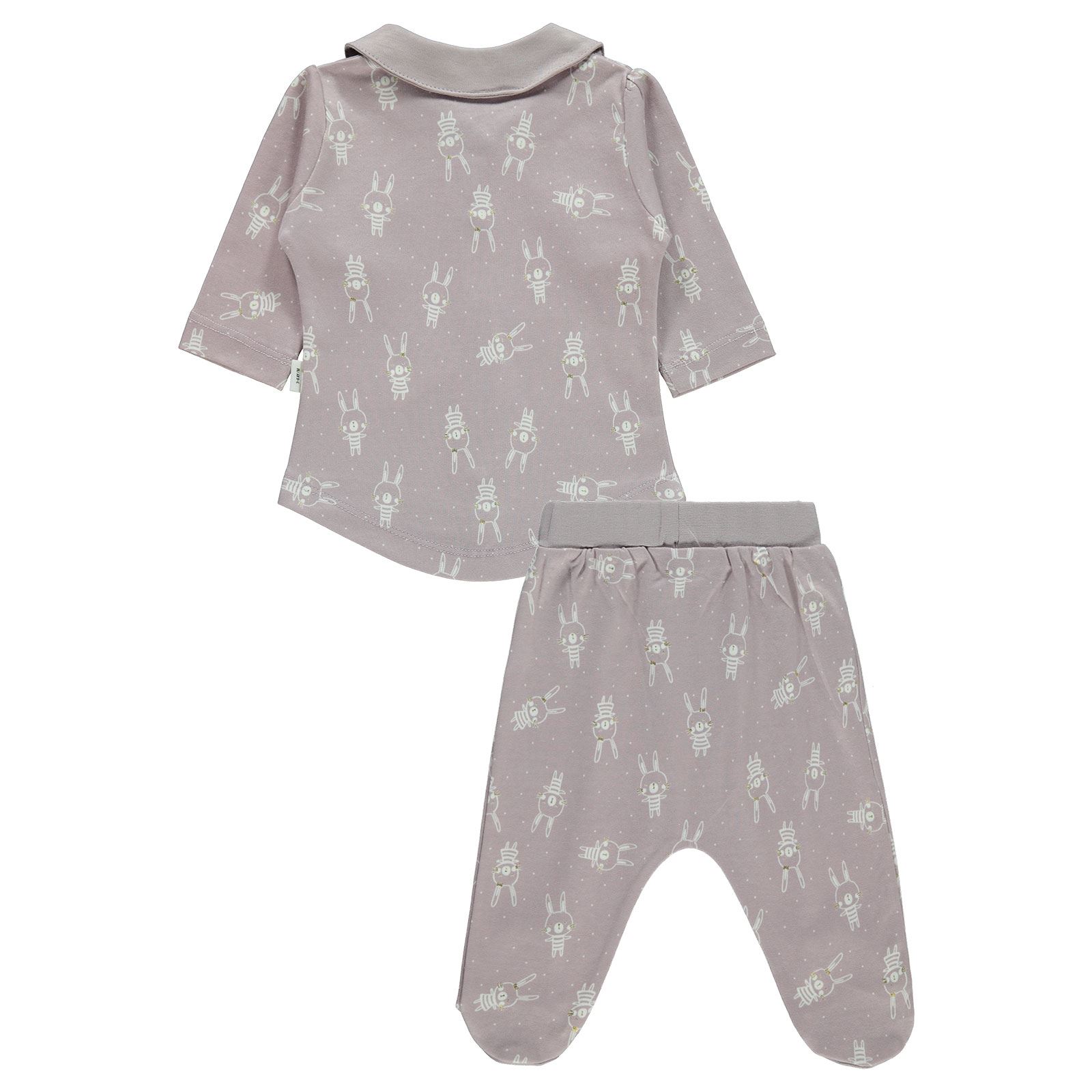 Civil Baby Kız Bebek Pijama Takımı 3-6 Ay Kahve
