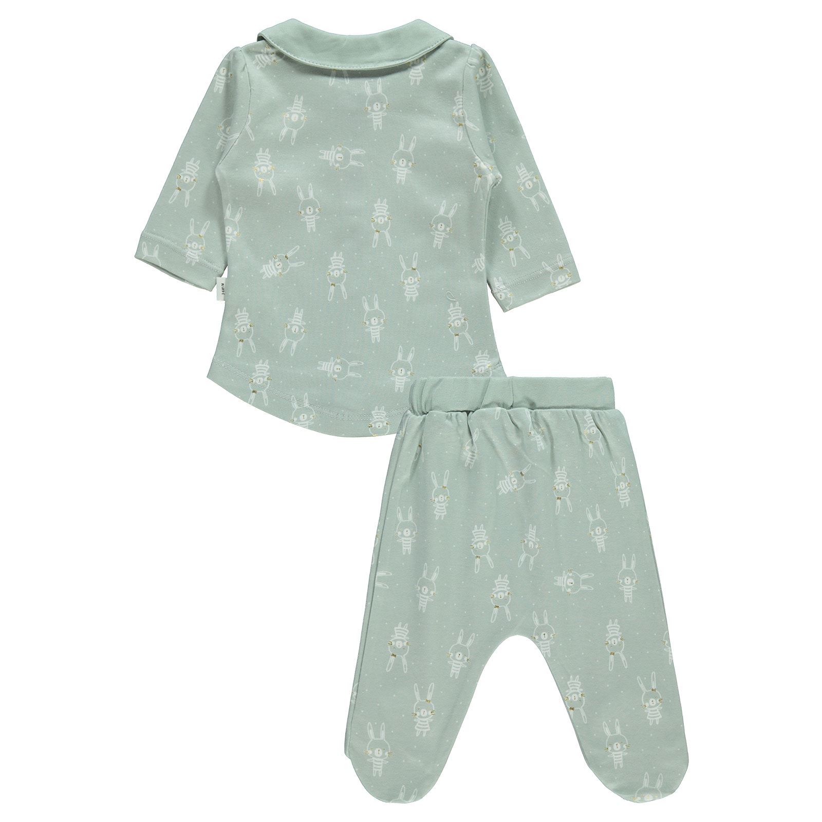 Civil Baby Kız Bebek Pijama Takımı 3-6 Ay Yeşil
