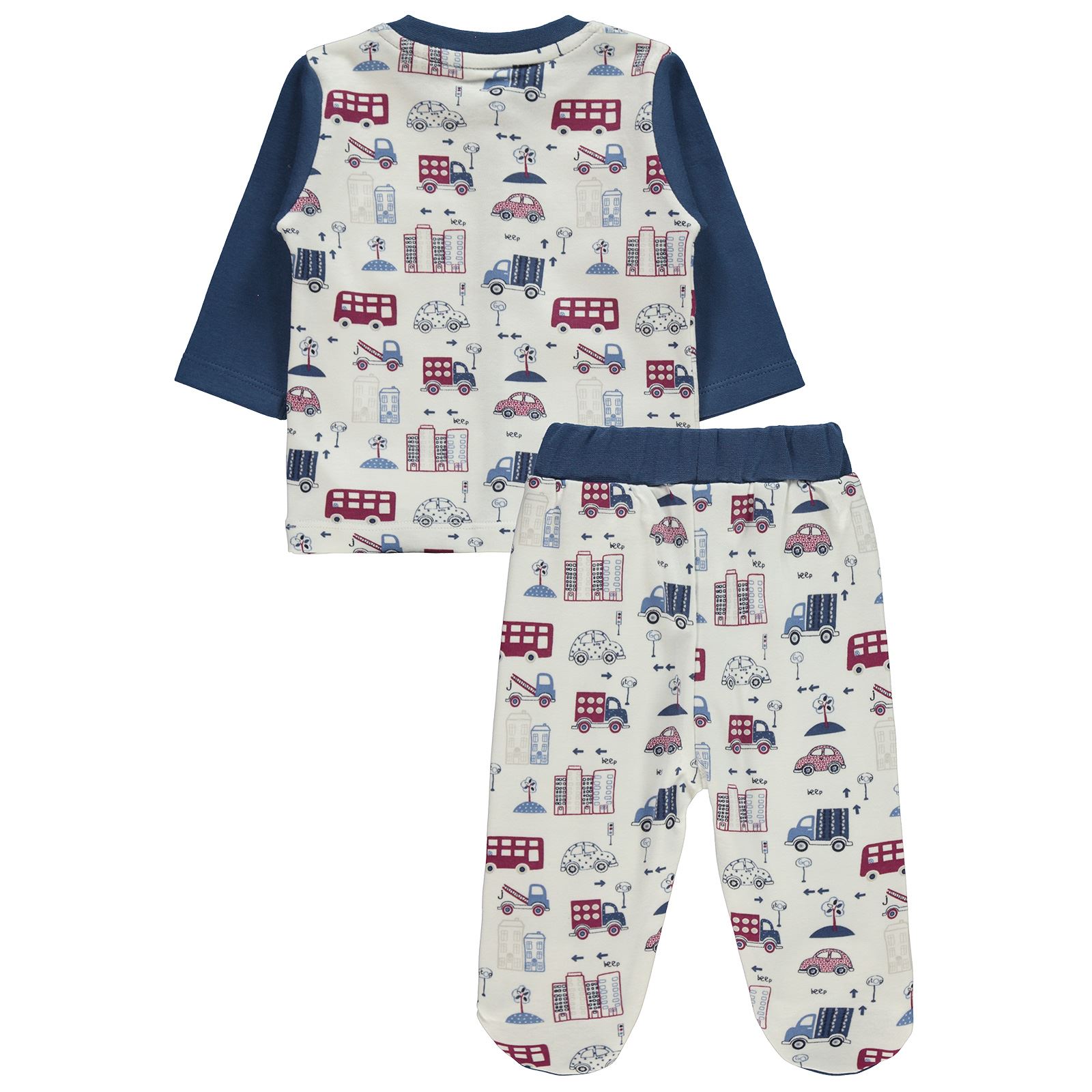 Civil Baby Erkek Bebek Pijama Takımı 0-6 Ay İndigo