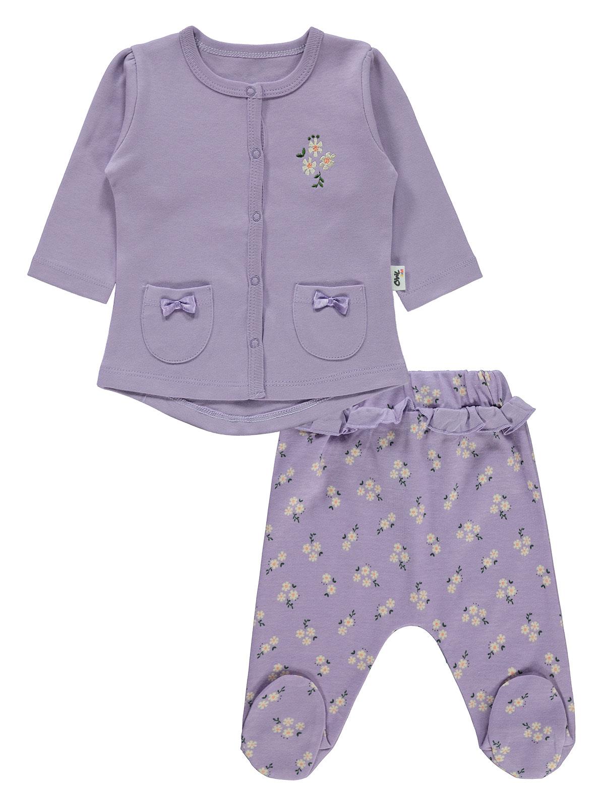 Civil Baby Kız Bebek Pijama Takımı 3-6 Ay Lila