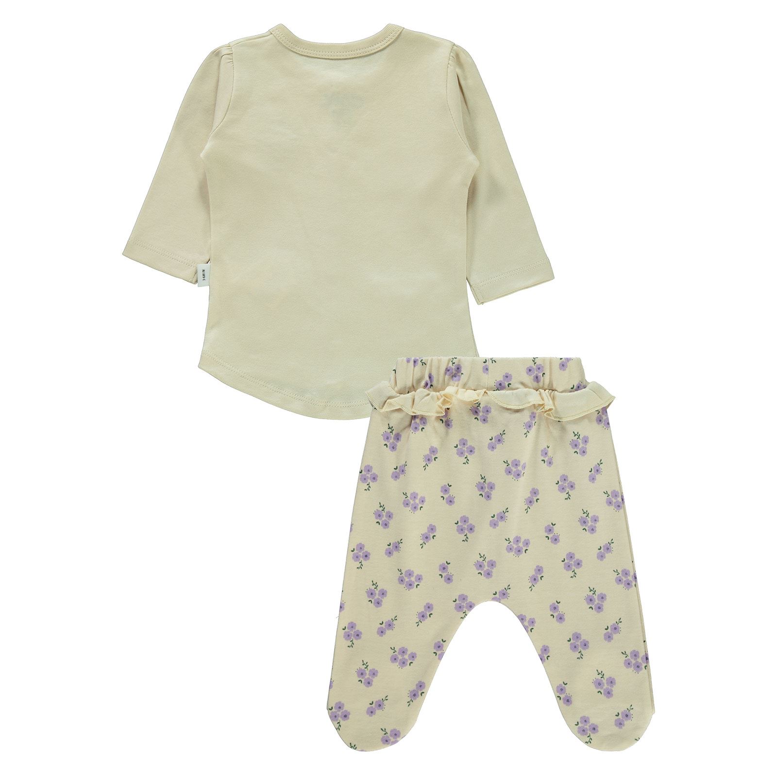 Civil Baby Kız Bebek Pijama Takımı 3-6 Ay Krem