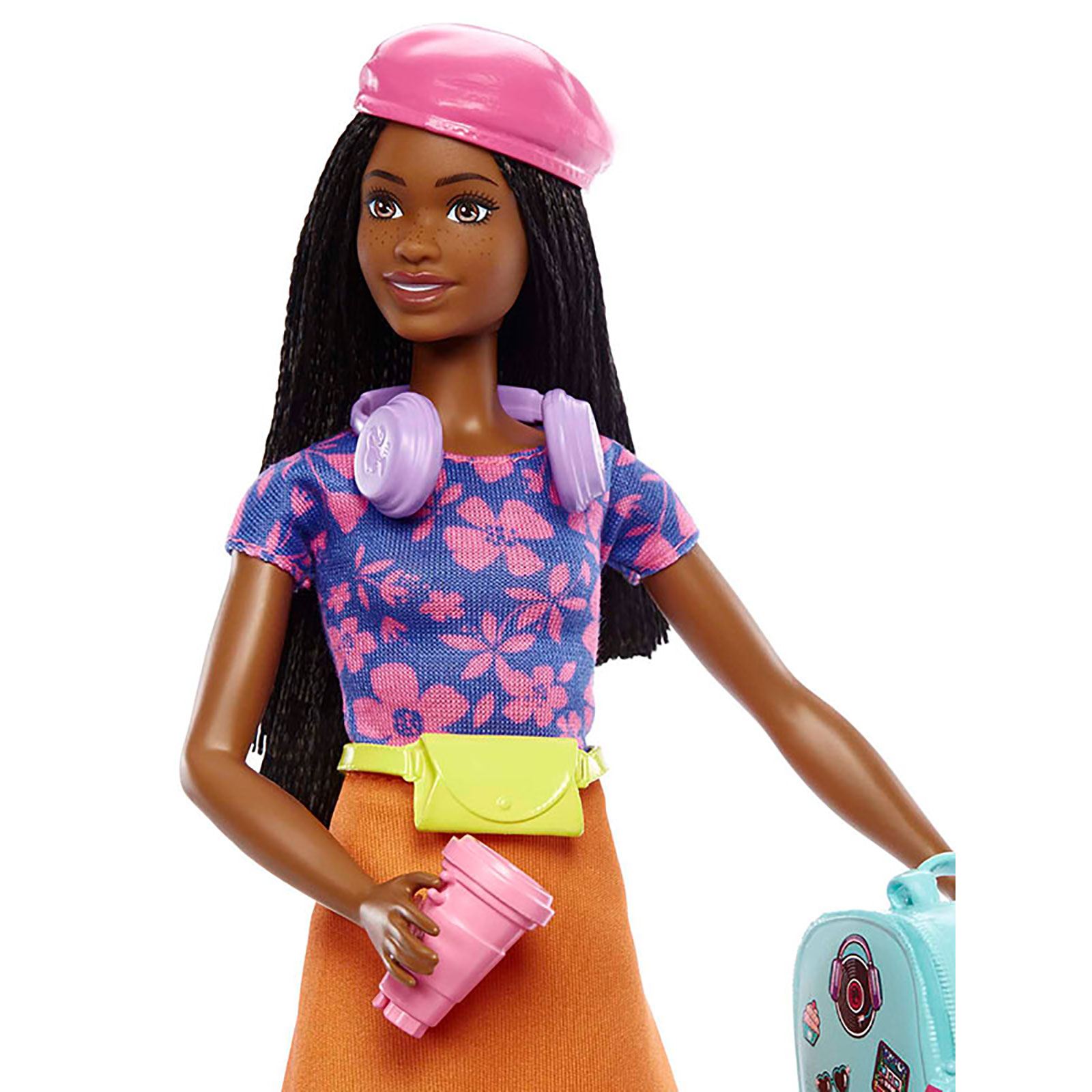 Barbie Brooklyn Seyahatte Bebeği Ve Aksesuarları Mor