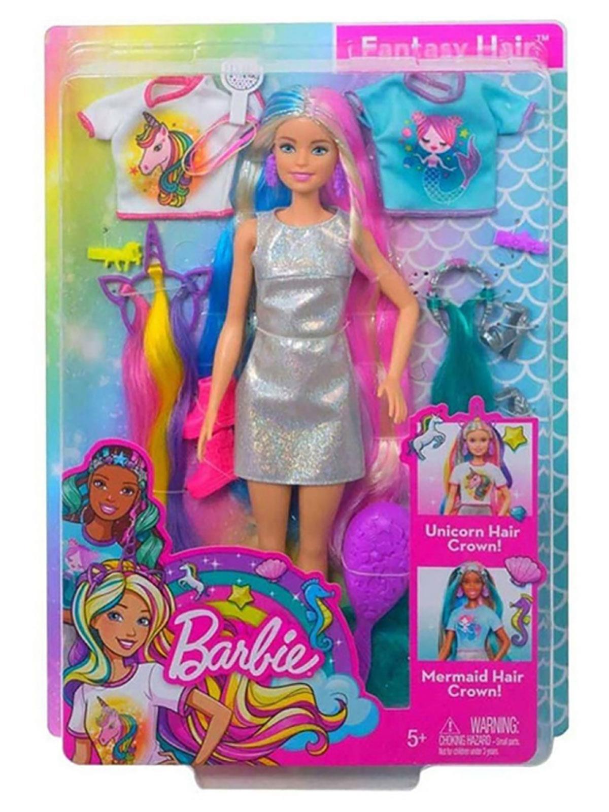 Barbie Sonsuz Saç Eğlencesi Bebek Gri