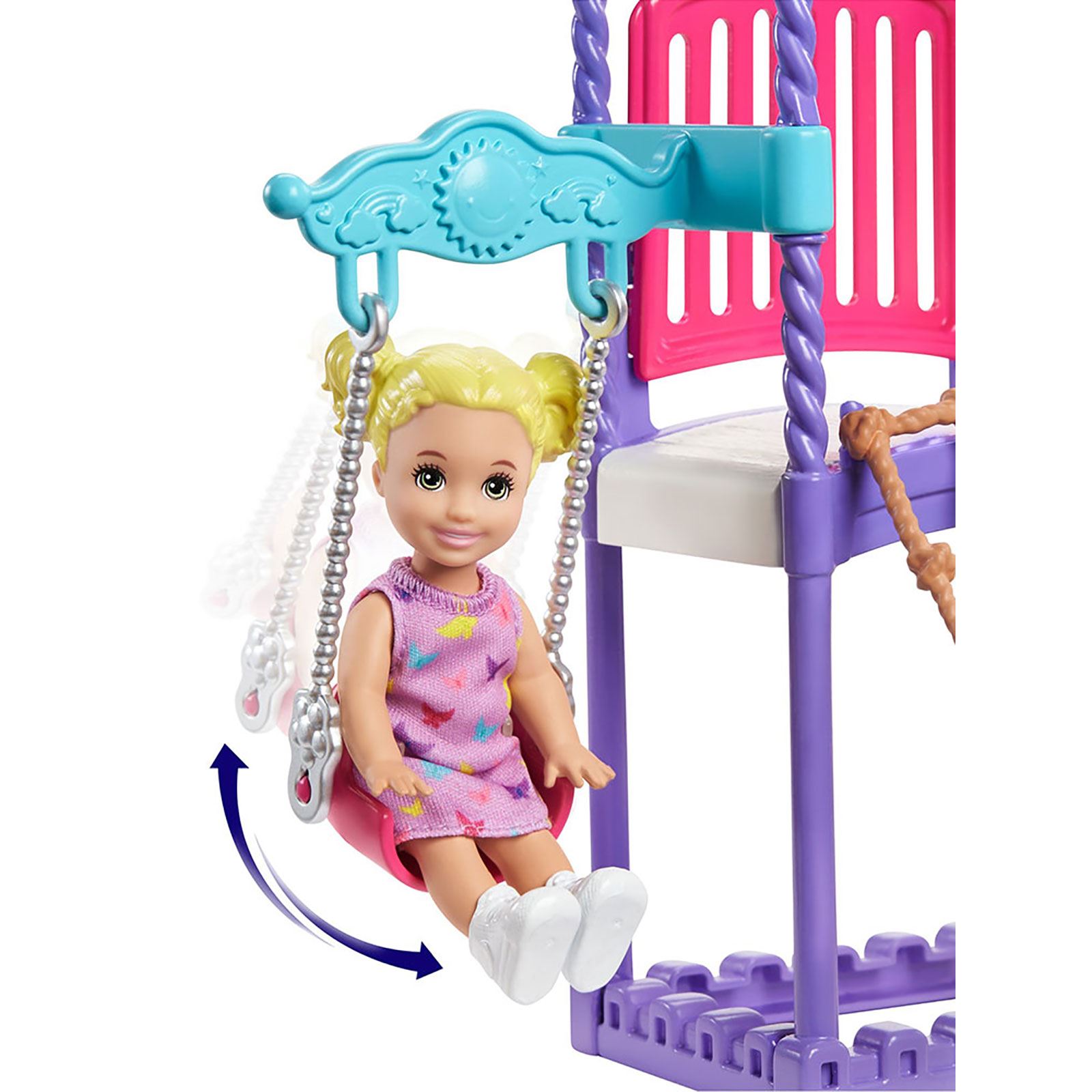 Barbie Bebek Bakıcısı Skipper Parkta Oyun Seti GHV89 Pembe