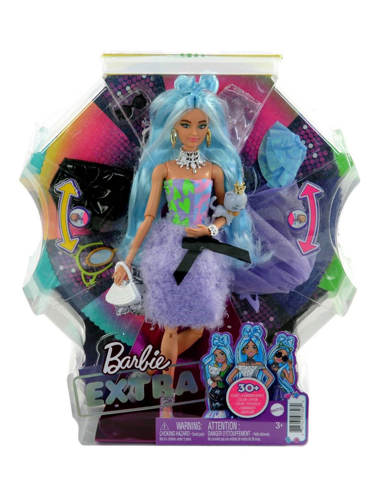 Barbie Extra Neon Saçlı Bebek GYJ69 Mavi