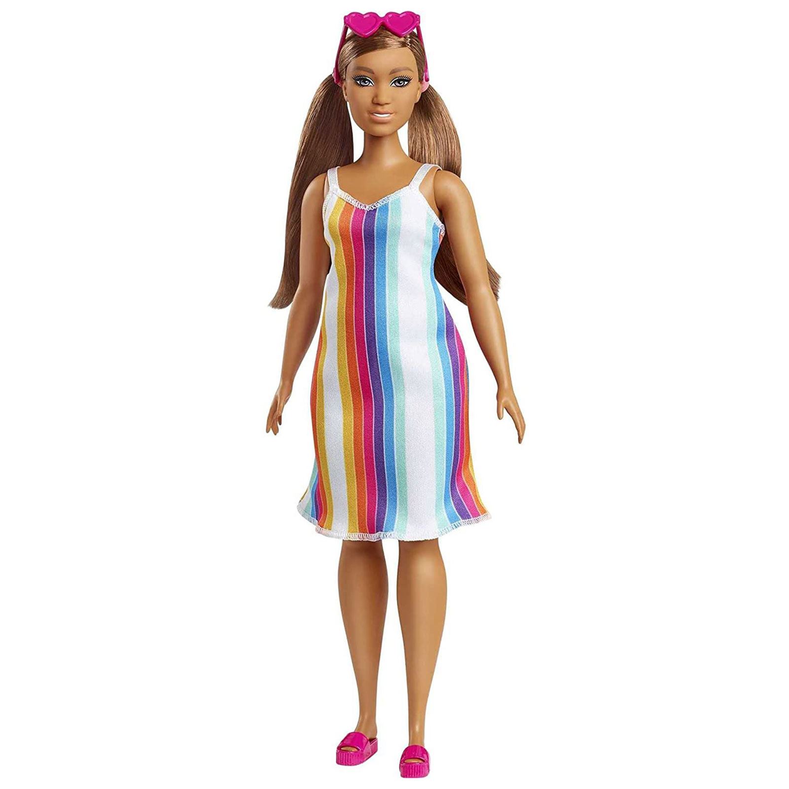 Barbie Okyanusu Seviyor Bebekleri Kahverengi Saçlı Pembe