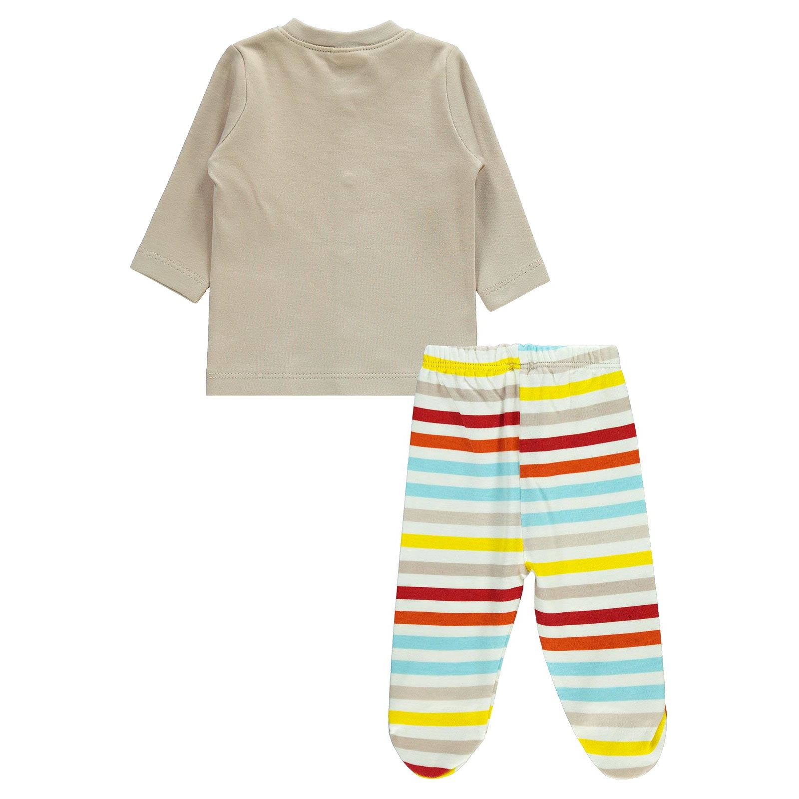 Civil Baby Erkek Bebek Pijama Takımı 1-6 Ay Kahverengi