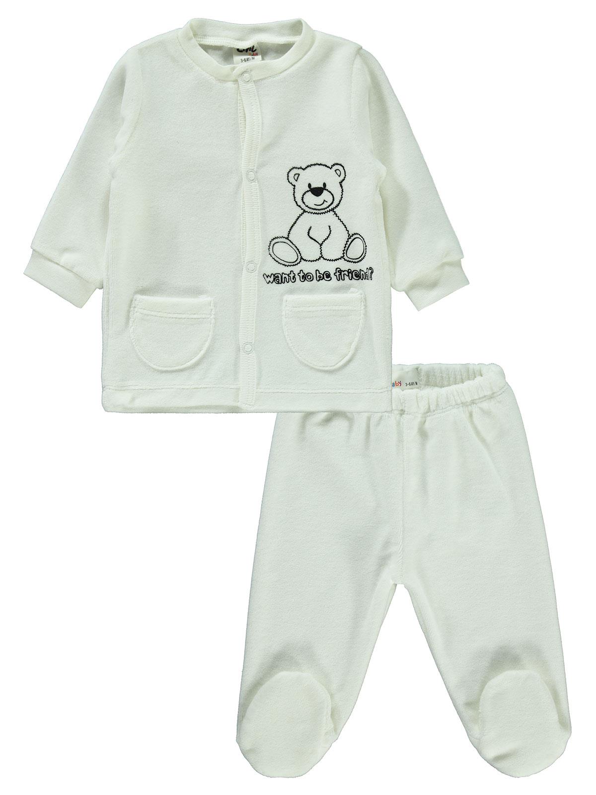 Civil Baby Bebek Pijama Takımı 3-9 Ay Ekru