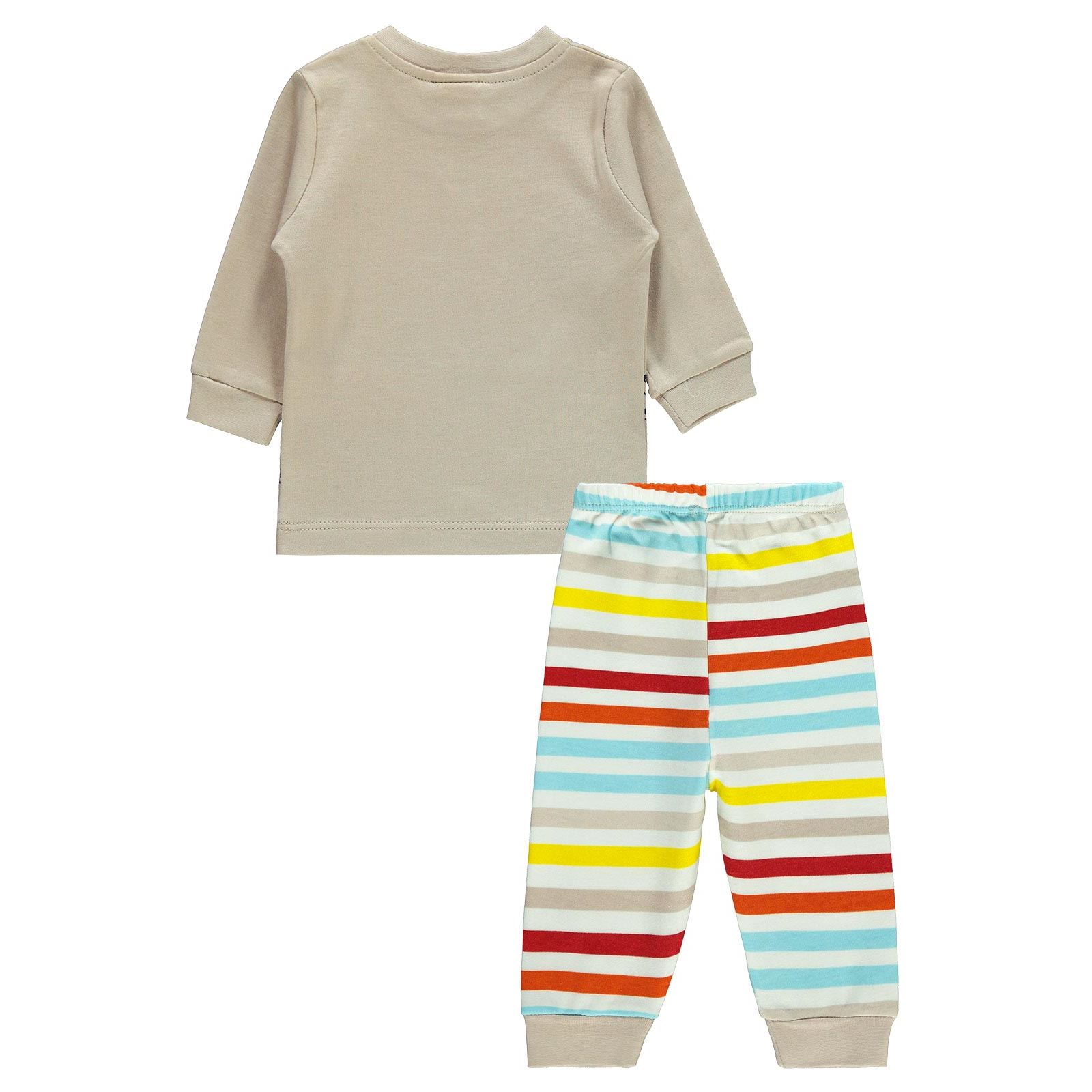 Civil Baby Erkek Bebek Pijama Takımı 1-9 Ay Kahverengi