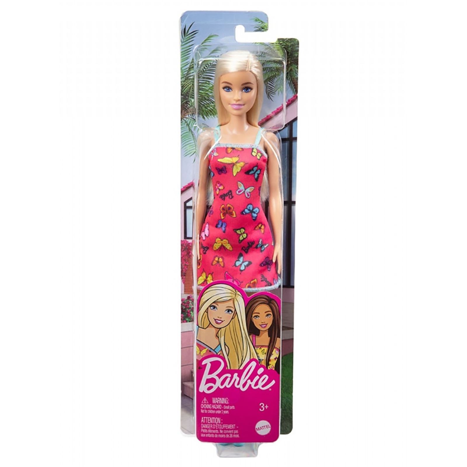 Barbie Şık Kıyafetli Bebekler  - Fuşya Kelebek Elbiseli 3+ Yaş