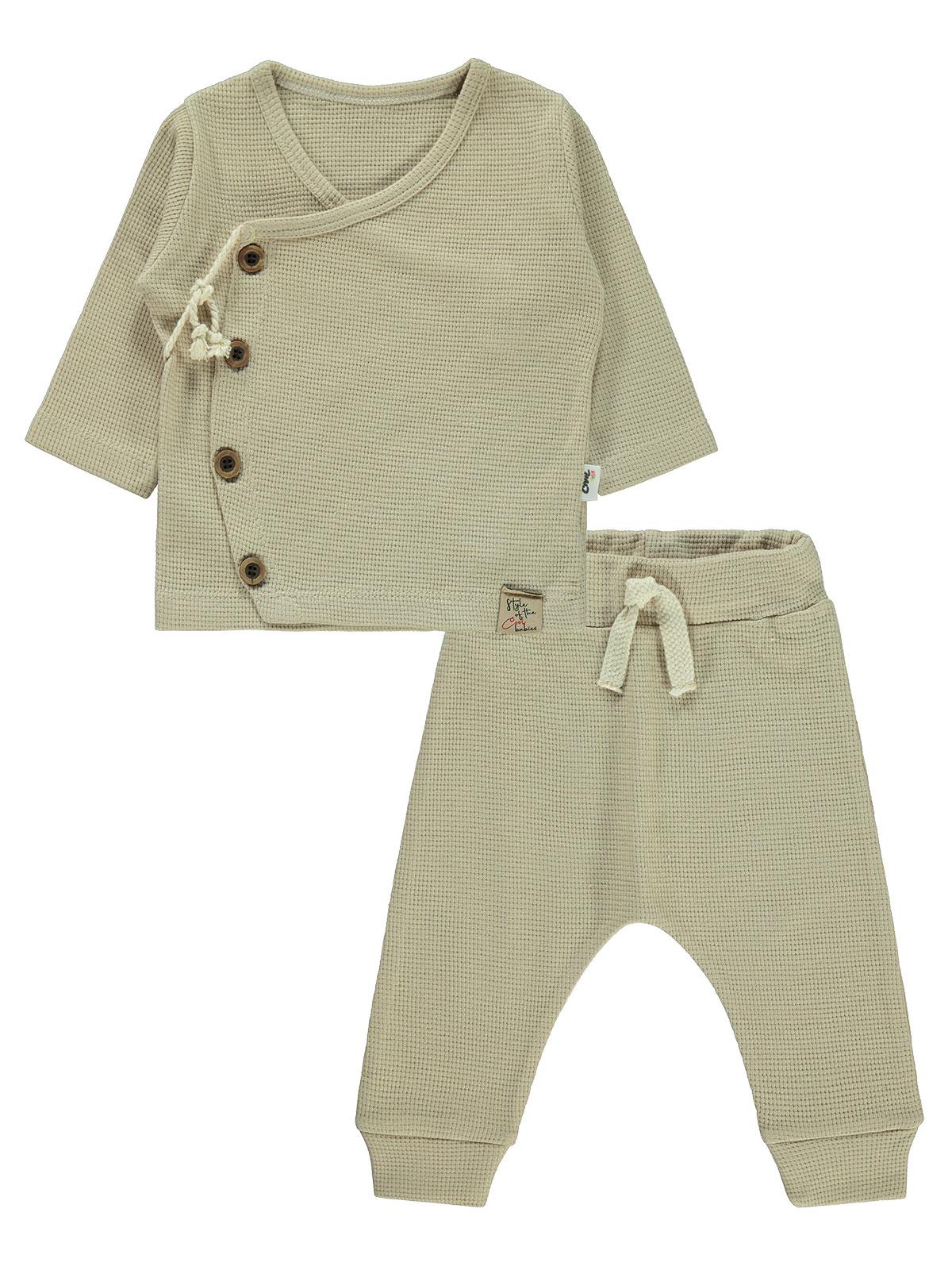 Civil Baby Erkek Bebek Pijama Takımı 6-18 Ay Bej