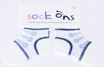 Sock Ons Bebek Çorap Tutucu Bağcıklı - Mavi