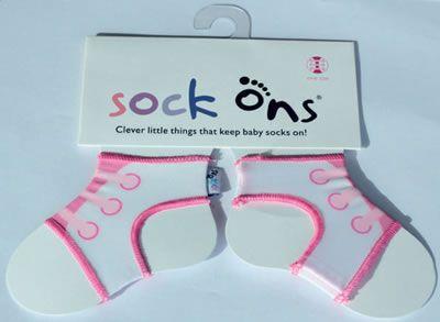 Sock Ons Bebek Çorap Tutucu Bağcıklı - Pembe