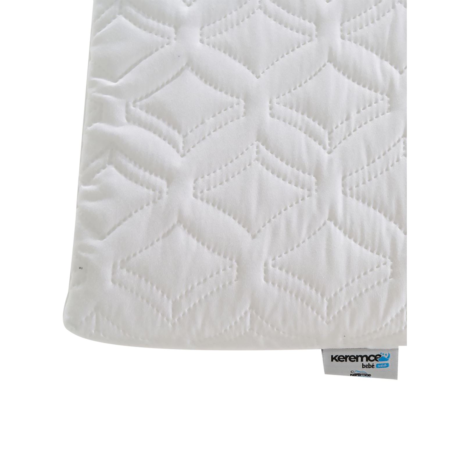 Keremce Lüks Çantalı Pamuk Oyun Parkı Yatağı 70x110x6 cm Beyaz