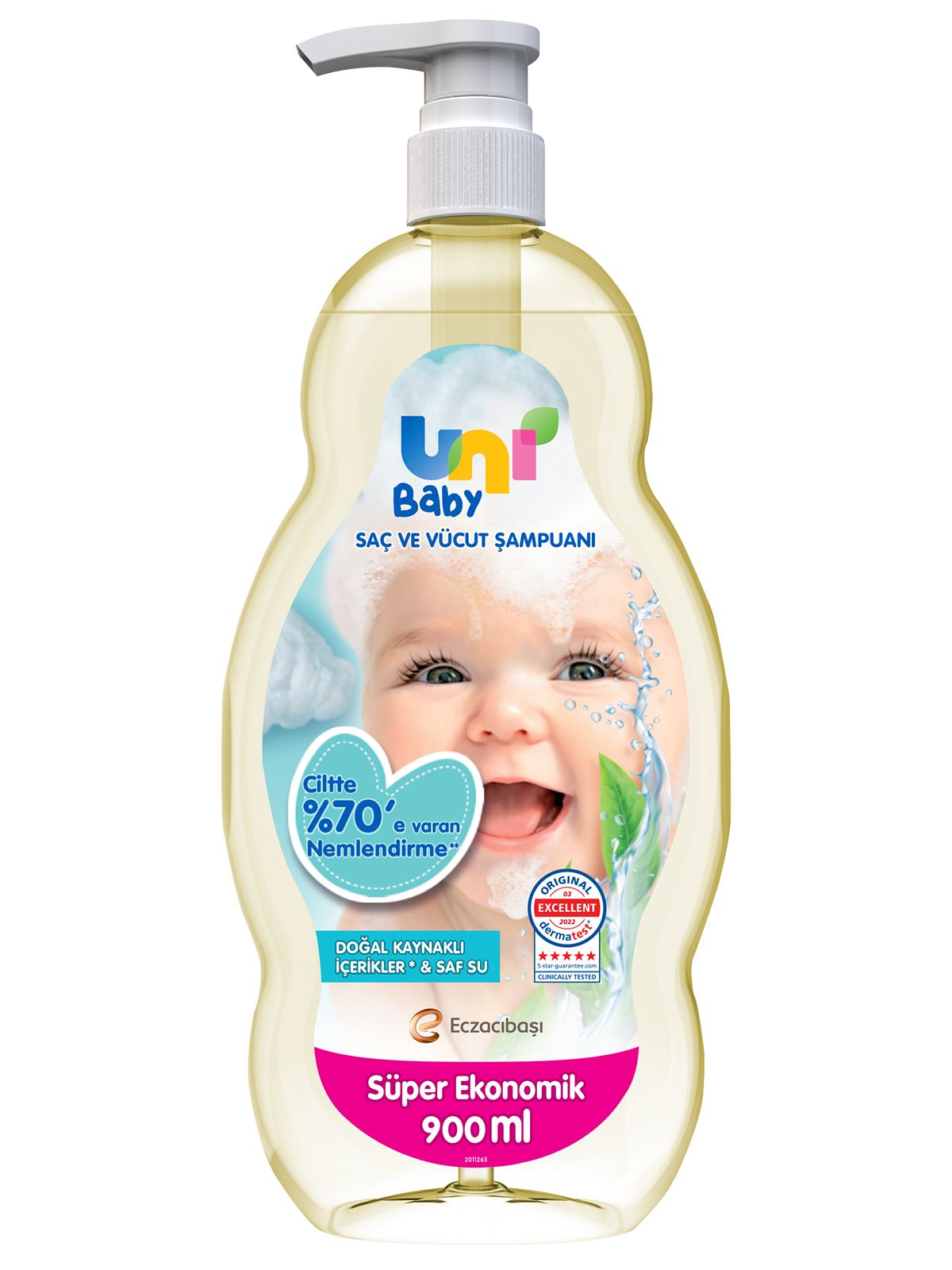 Uni Baby Bebek Saç Ve Vücut Şampuanı 900 ml