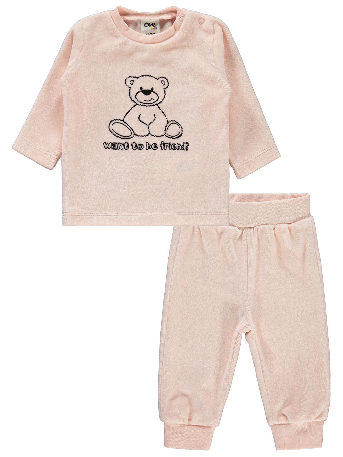 Civil Baby Bebek Pijama Takımı 3-18 Ay Somon