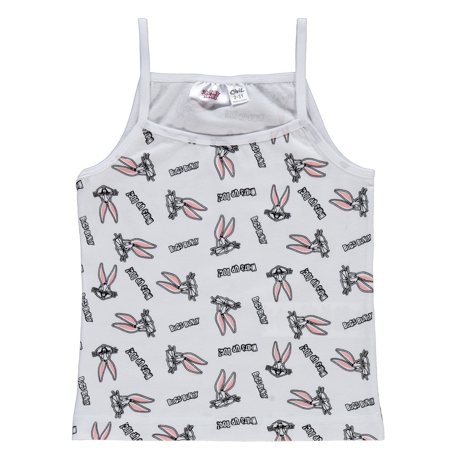Bugs Bunny Kız Çocuk İç Çamaşır Takımı 2-8 Yaş Beyaz