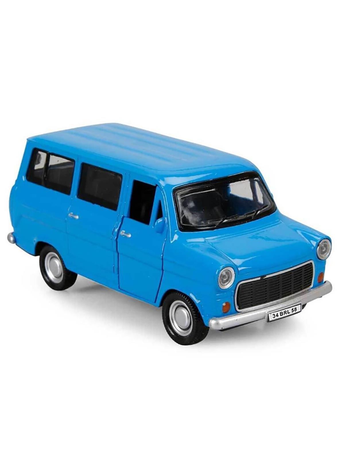 Birlik Oyuncak Metal Çek-Bırak Minibüs Mavi