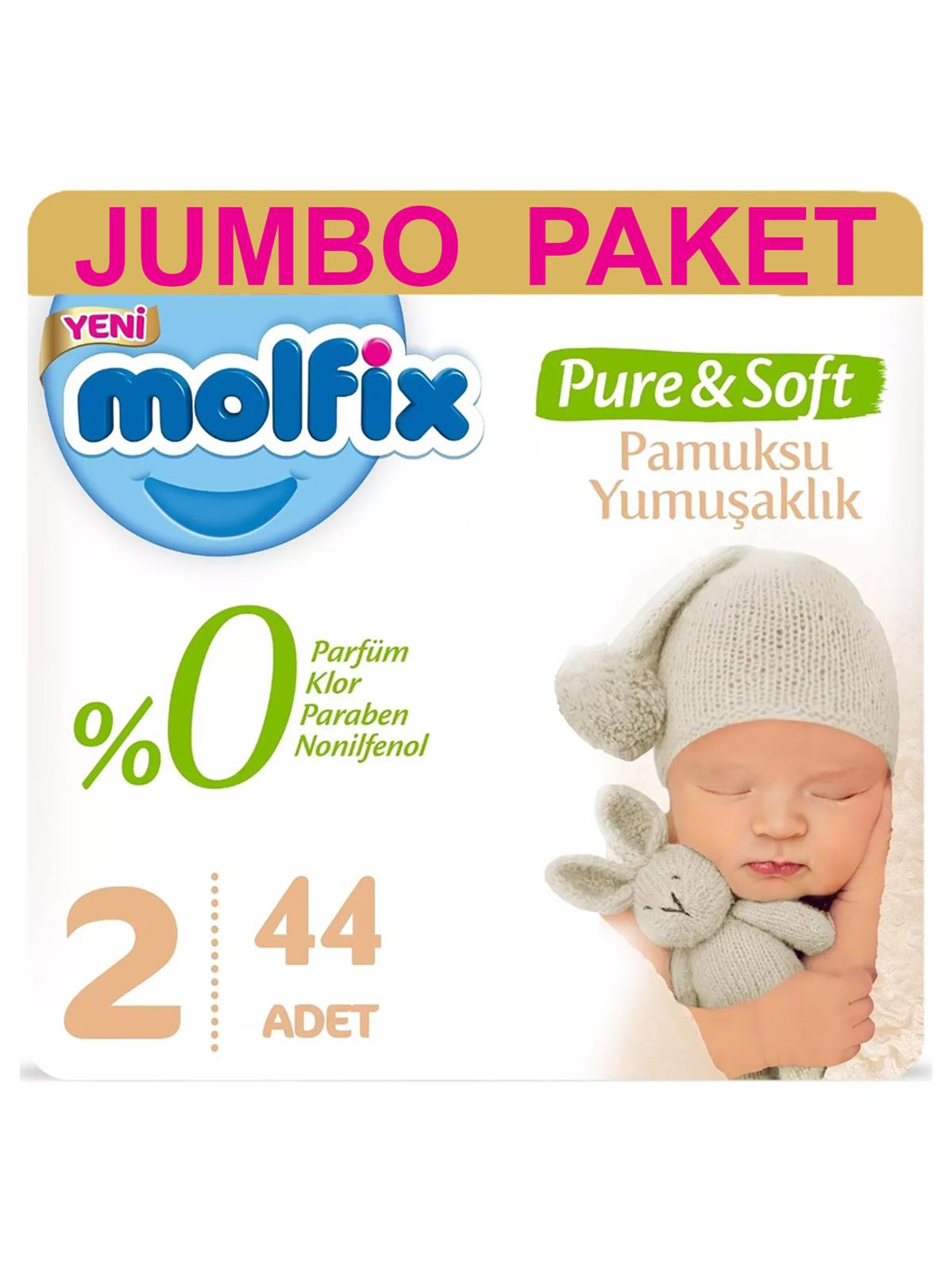 Molfix Bebek Bezi Jumbo Pure Soft 2 Mini 44'Lü
