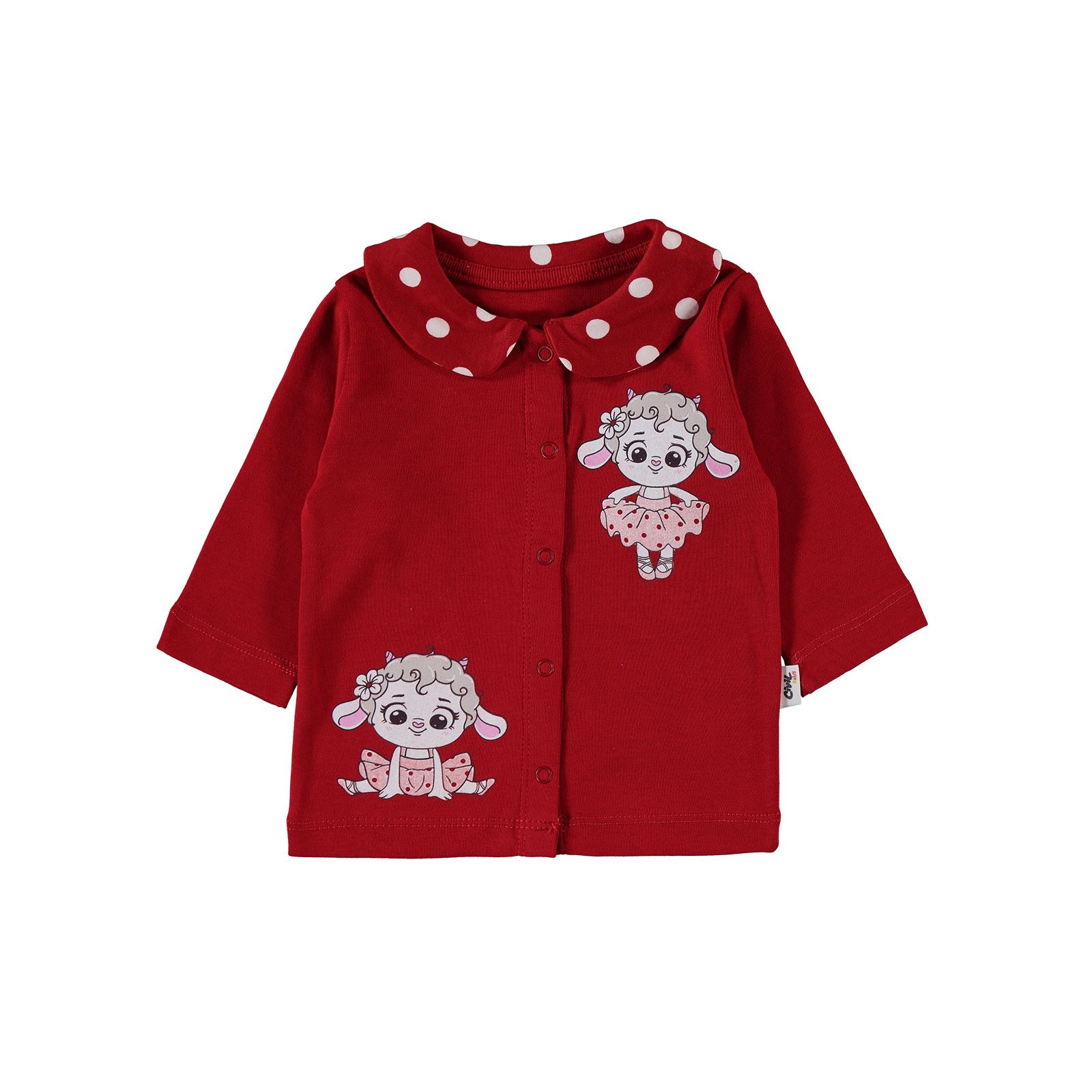 Civil Baby Kız Bebek Pijama Takımı 1-9 Ay Kırmızı