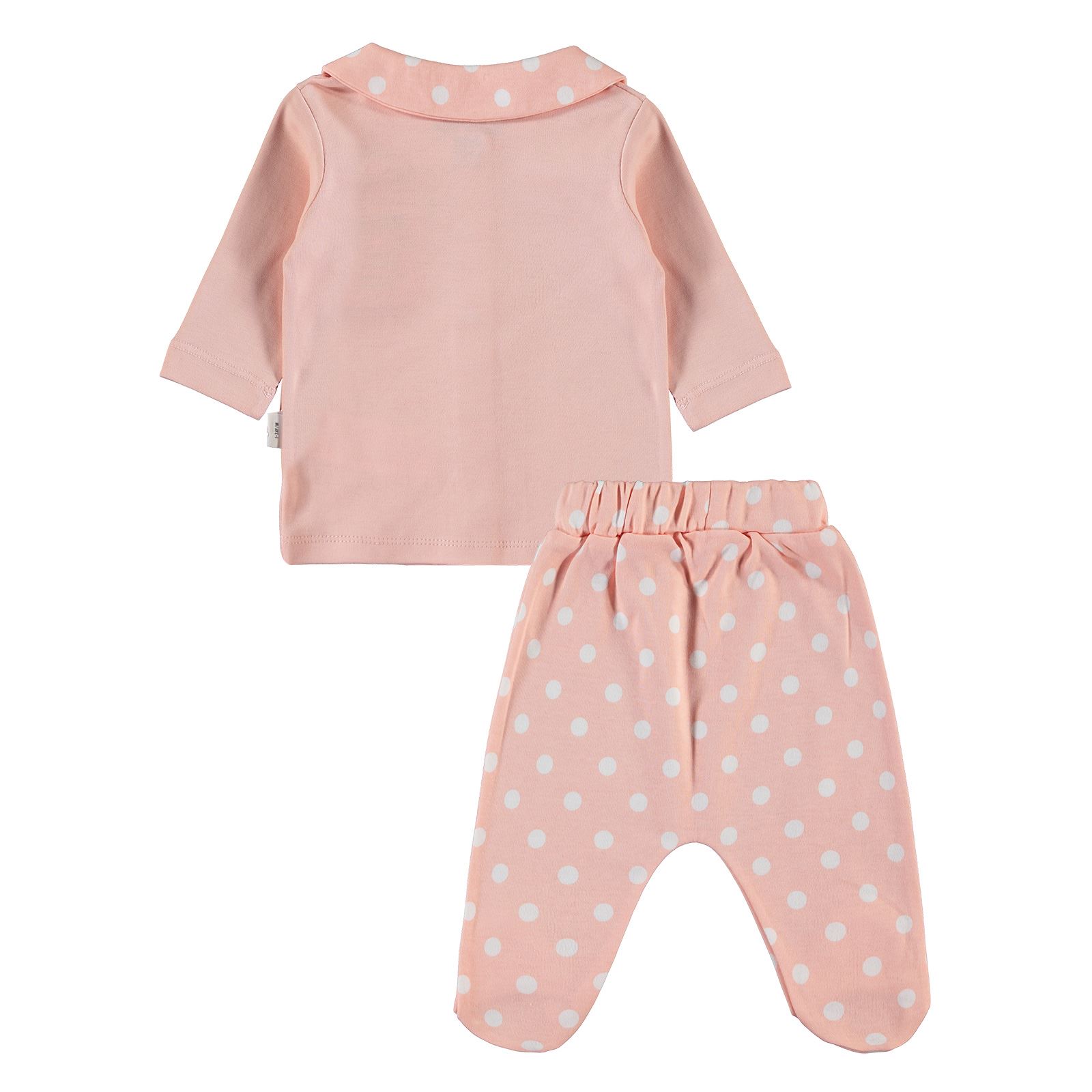Civil Baby Kız Bebek Pijama Takımı 1-9 Ay Pudra