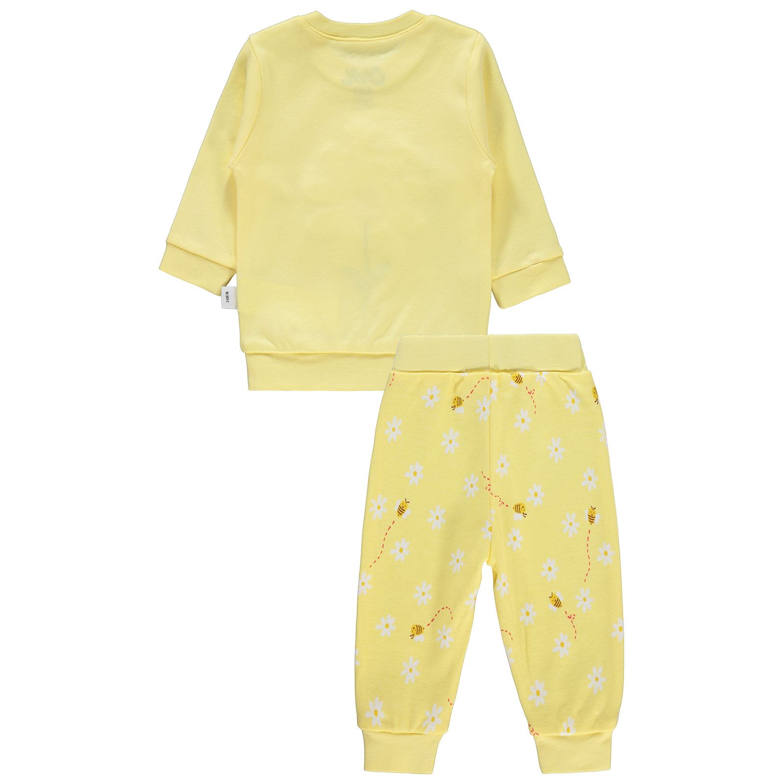 Civil Baby Kız Bebek Pijama Takımı 3-18 Ay Sarı