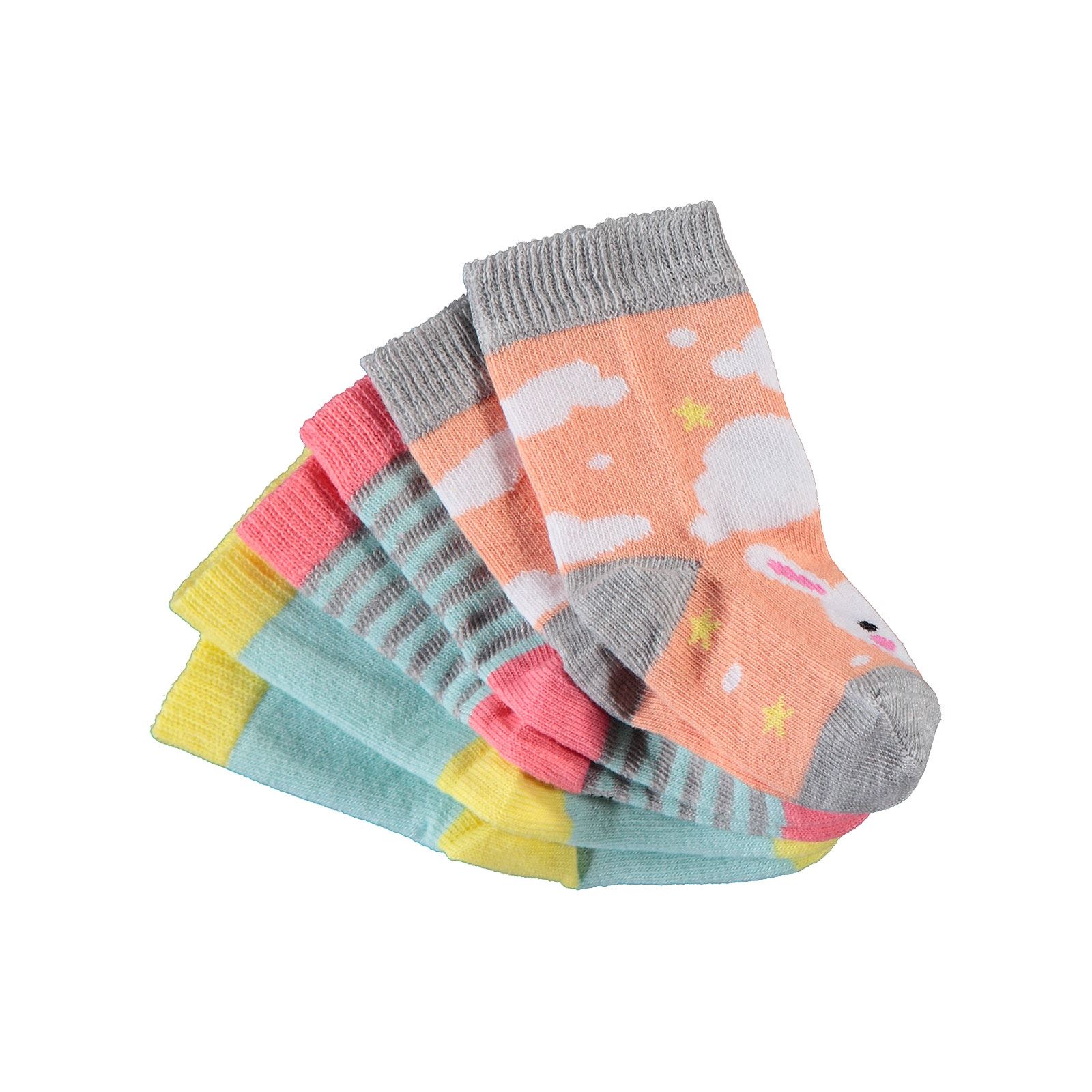 Civil Baby Kız Bebek 3'lü Çorap Set 0-12 Ay Su Yeşili