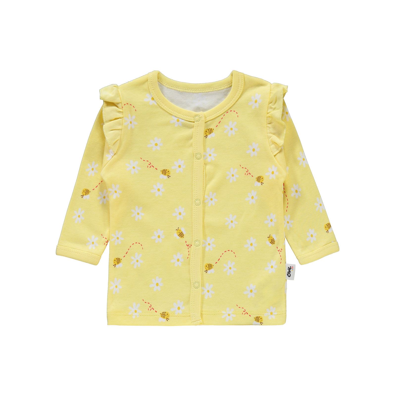 Civil Baby Kız Bebek Pijama Takımı 1-9 Ay Sarı
