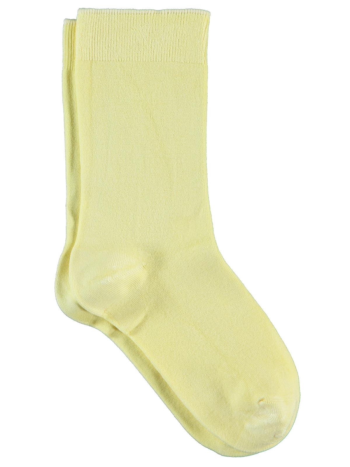 Bella Calze Kız Çocuk Bambu Soket Çorap 36-40 Numara Sarı