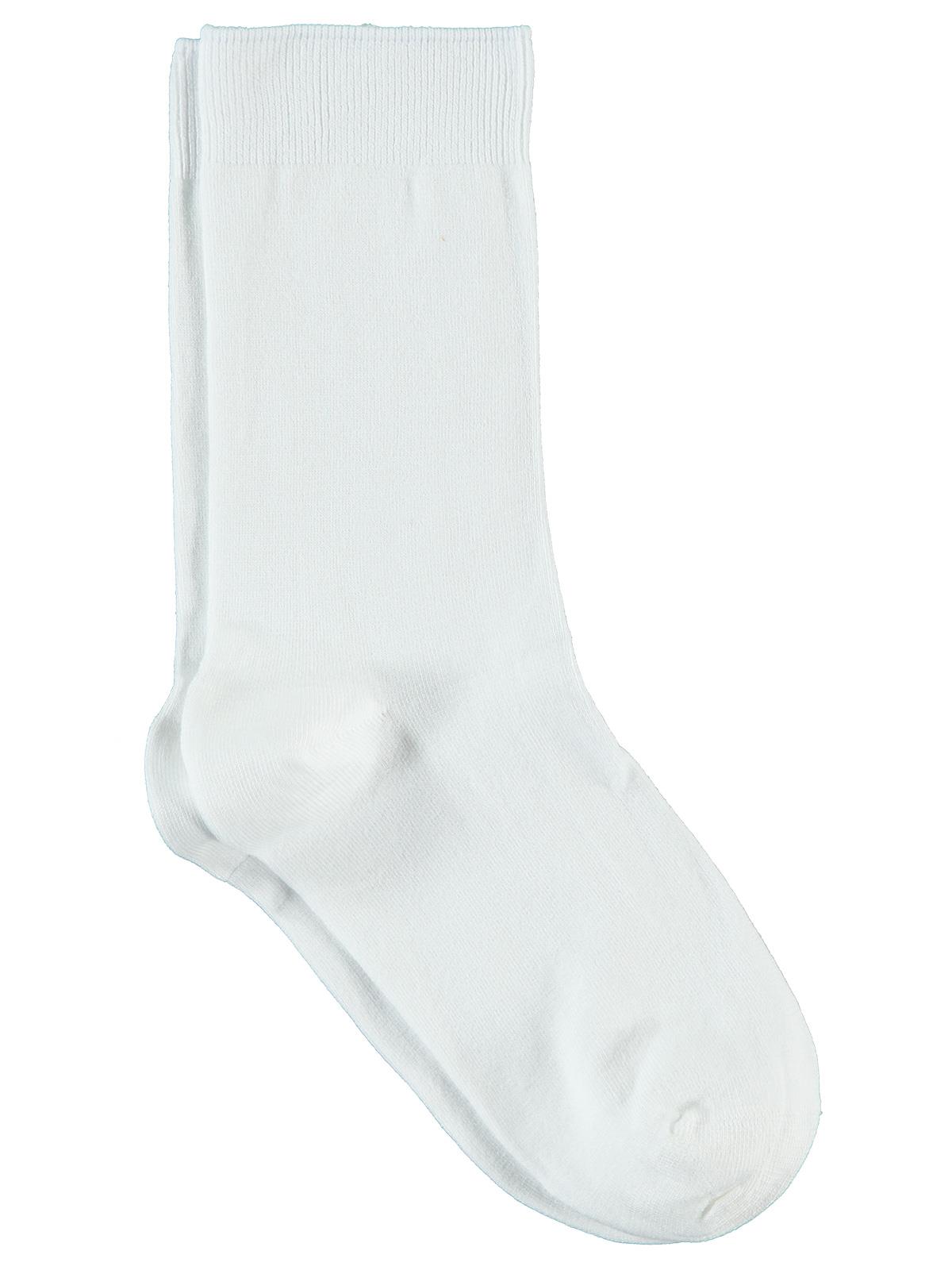 Bella Calze Kız Çocuk Bambu Soket Çorap 36-40 Numara Beyaz