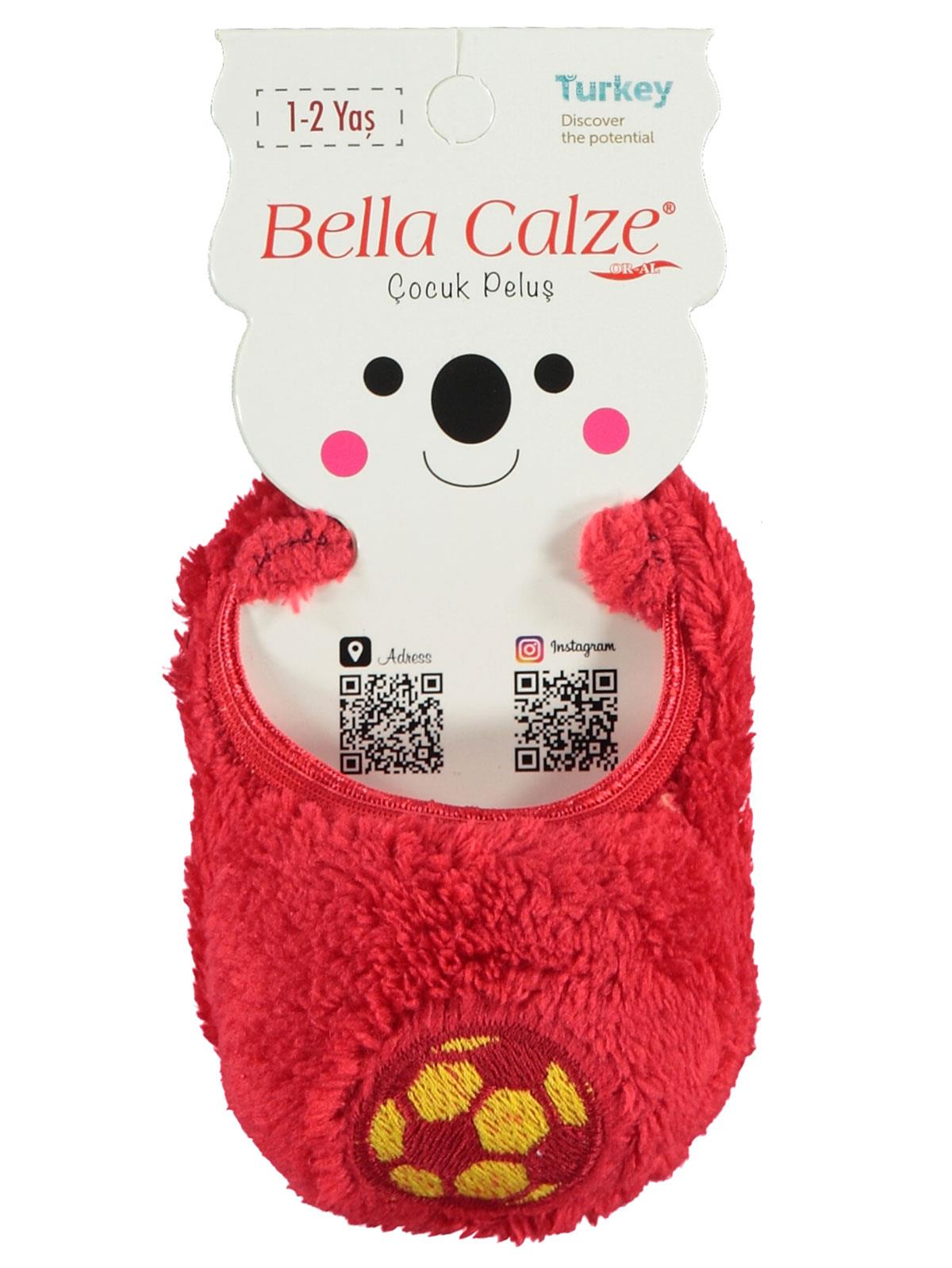 Bella Calze Erkek Çocuk Babet Çorap 1-9 Yaş Kırmızı