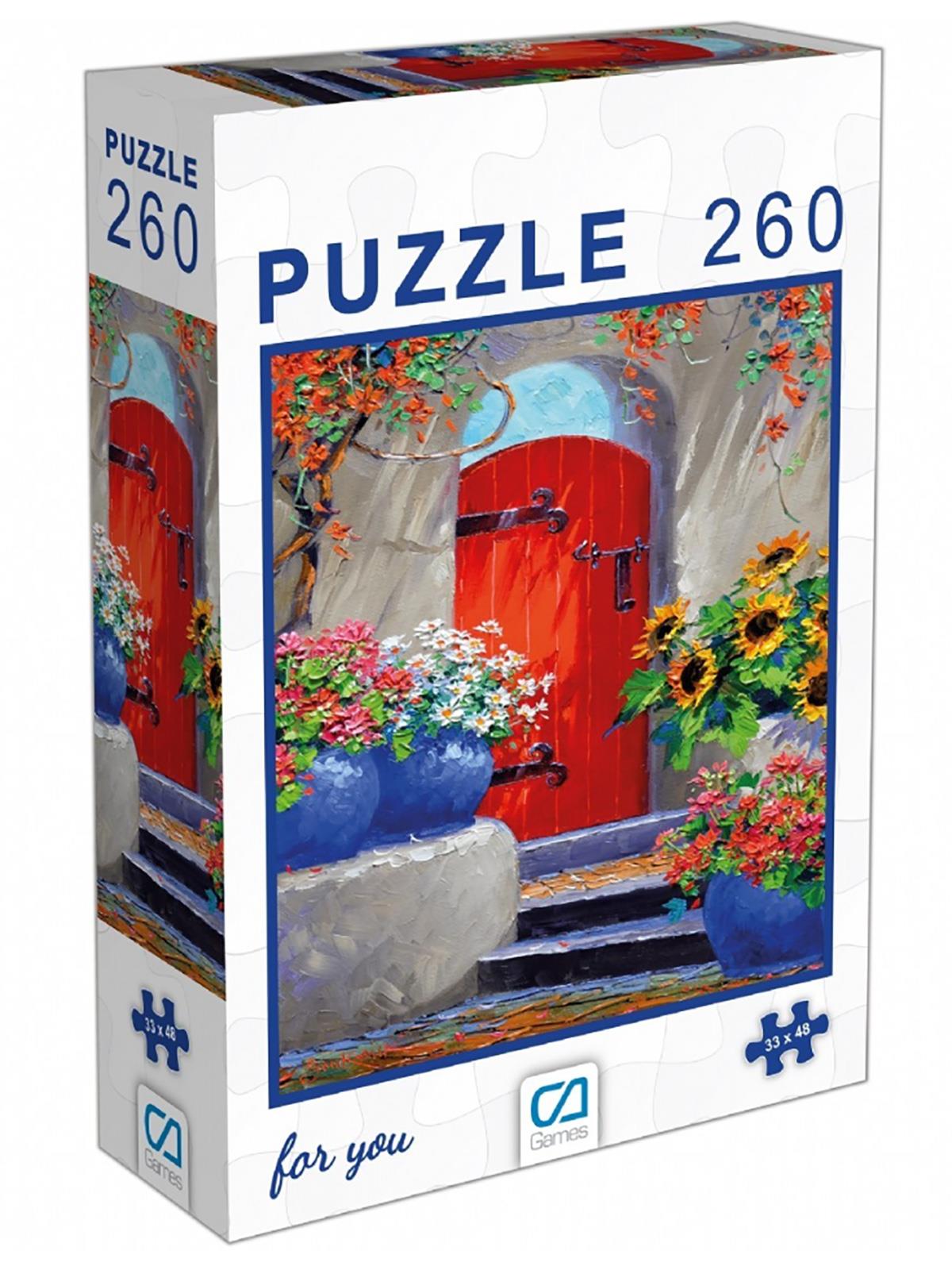 CA Oyuncak Kırmızı Kapı Puzzle 260 Parça Çok Renkli