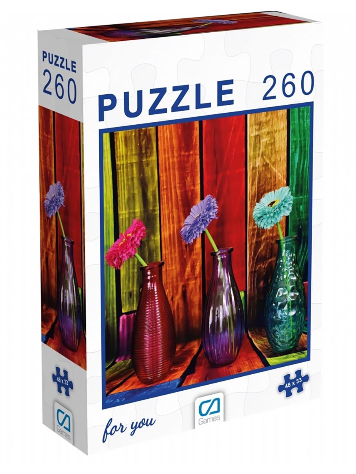 CA Oyuncak Çiçekler Puzzle 260 Parça Saks Mavisi