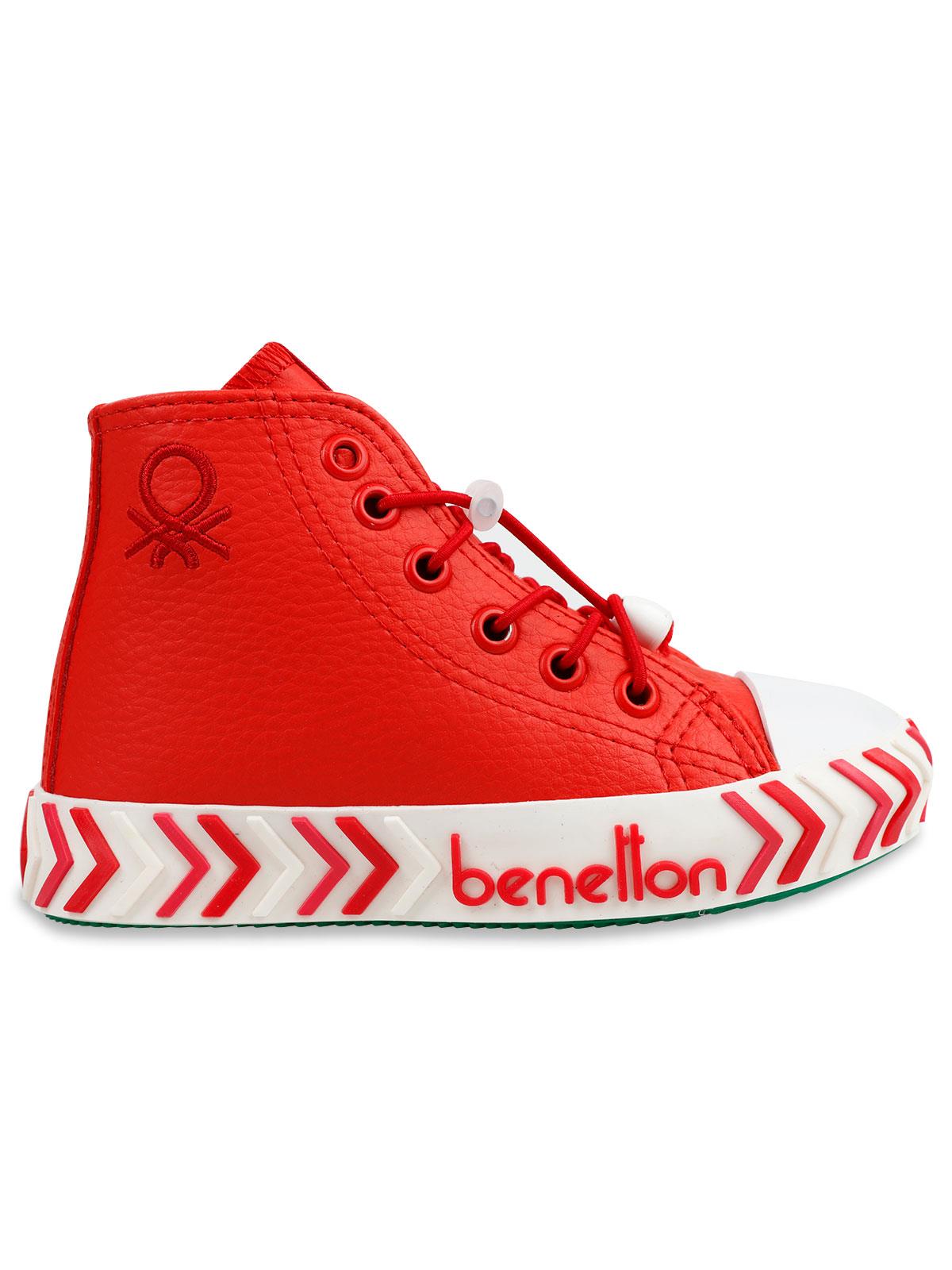 Benetton Kız Çocuk Spor Ayakkabı 26-30 Numara Kırmızı
