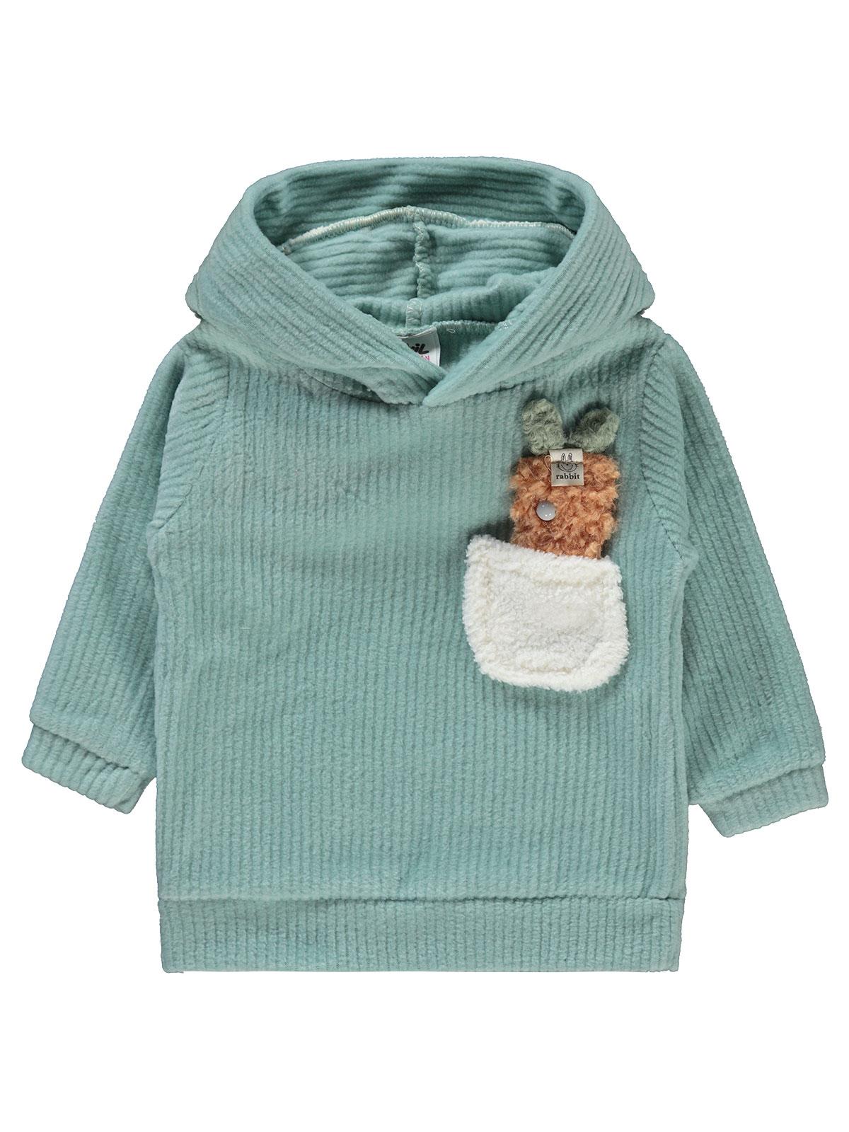 Civil Baby Kız Bebek Kapüşonlu Sweatshirt 9-18 Ay Çağla Yeşili