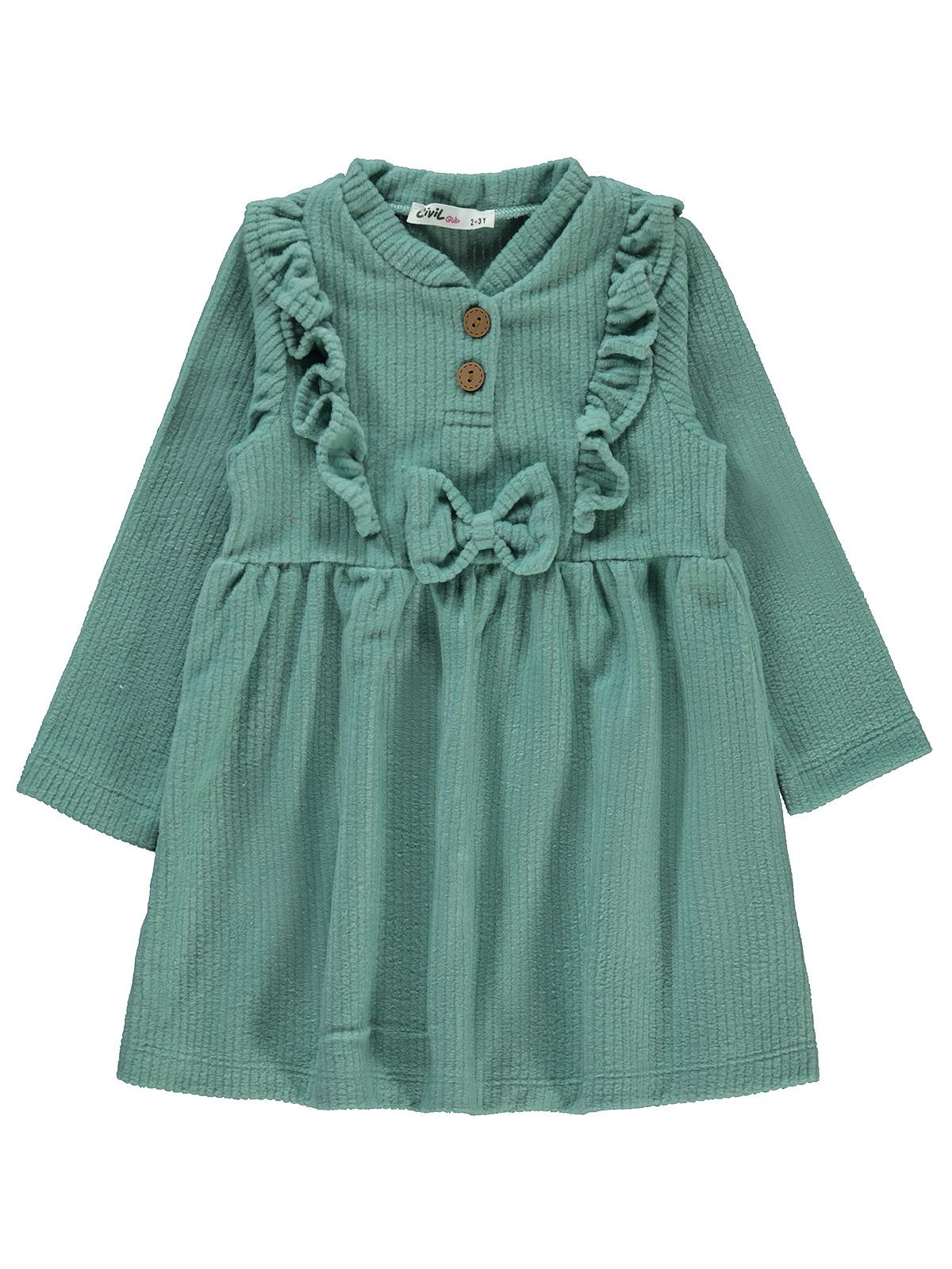 Civil Girls Kız Çocuk Elbise 2-5 Yaş Yeşil