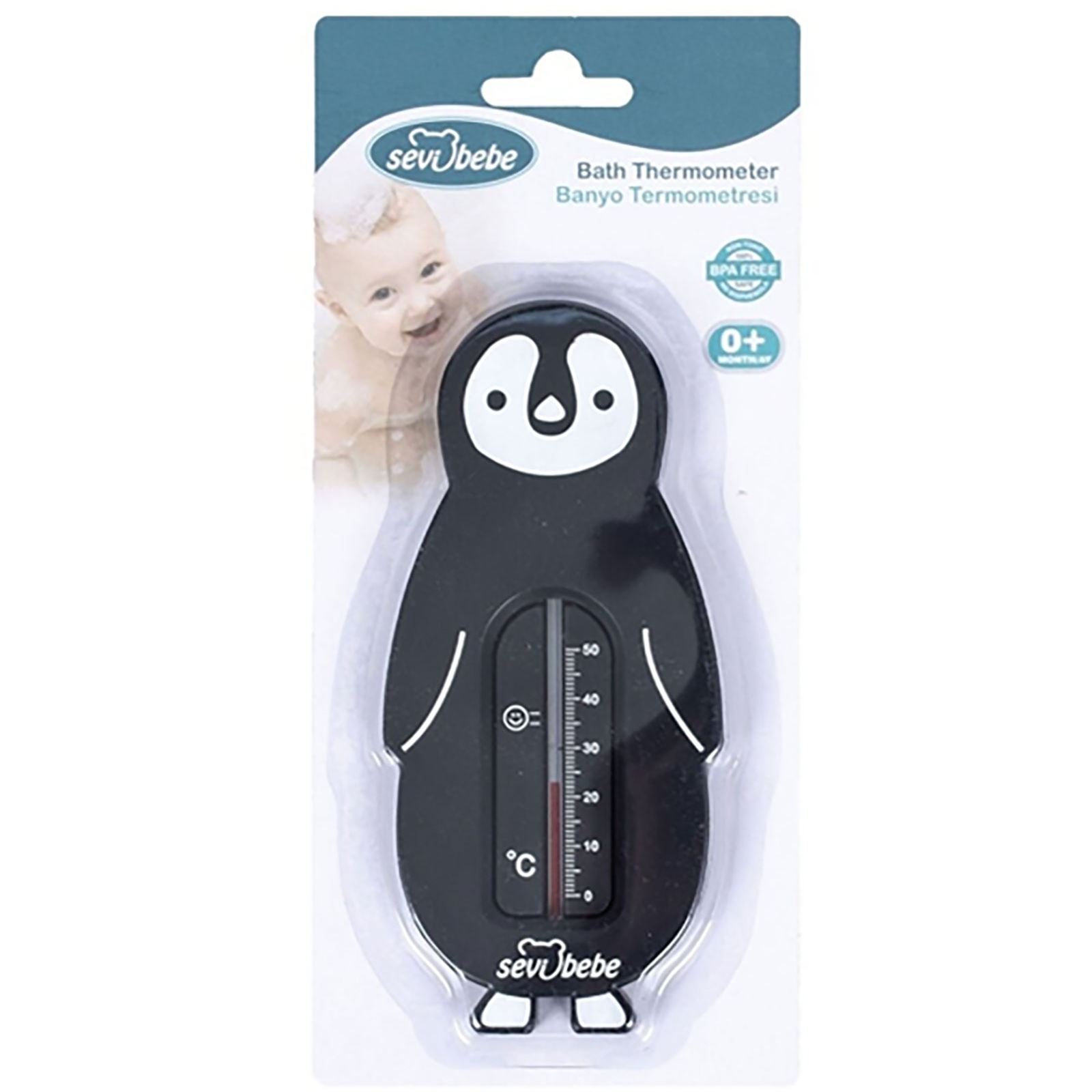 Sevi Bebe Banyo ve Oda Termometresi Siyah