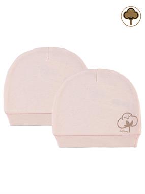 Civil Baby Bebek Organik 2'li Şapka 0+ Ay Pembe 