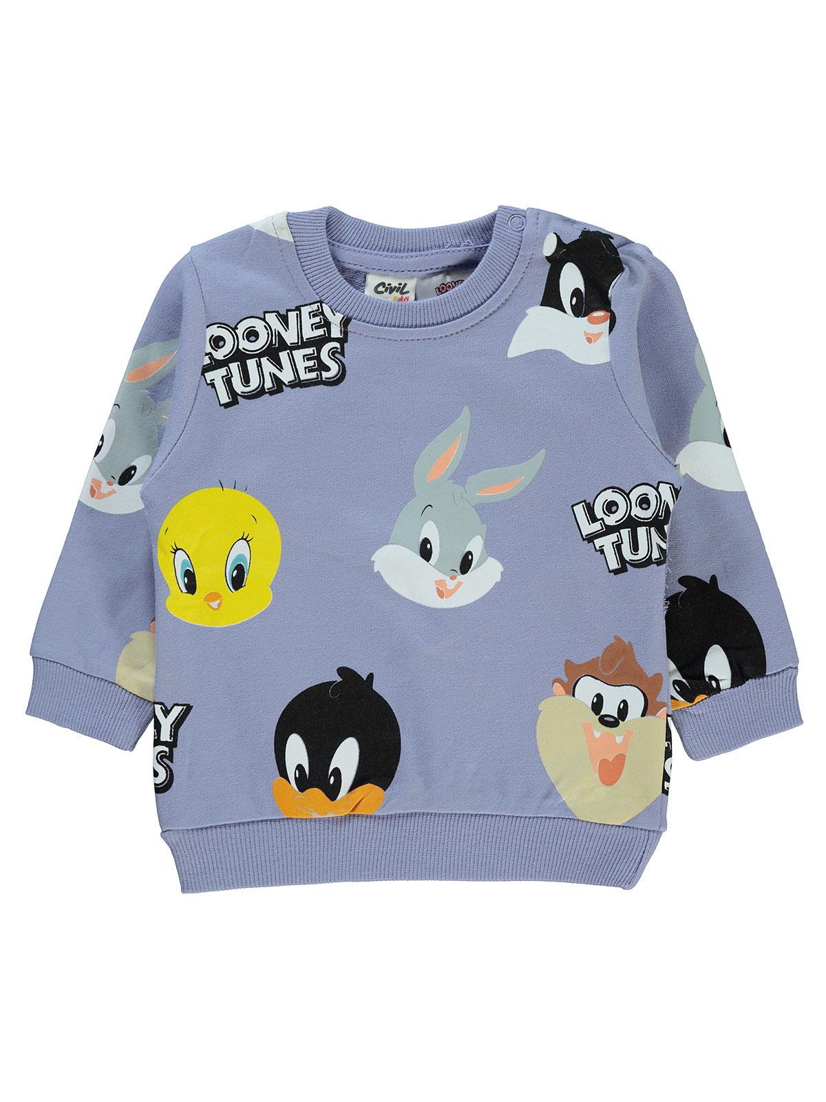 Looney Tunes Kız Bebek Sweatshirt 6-18 Ay Lila