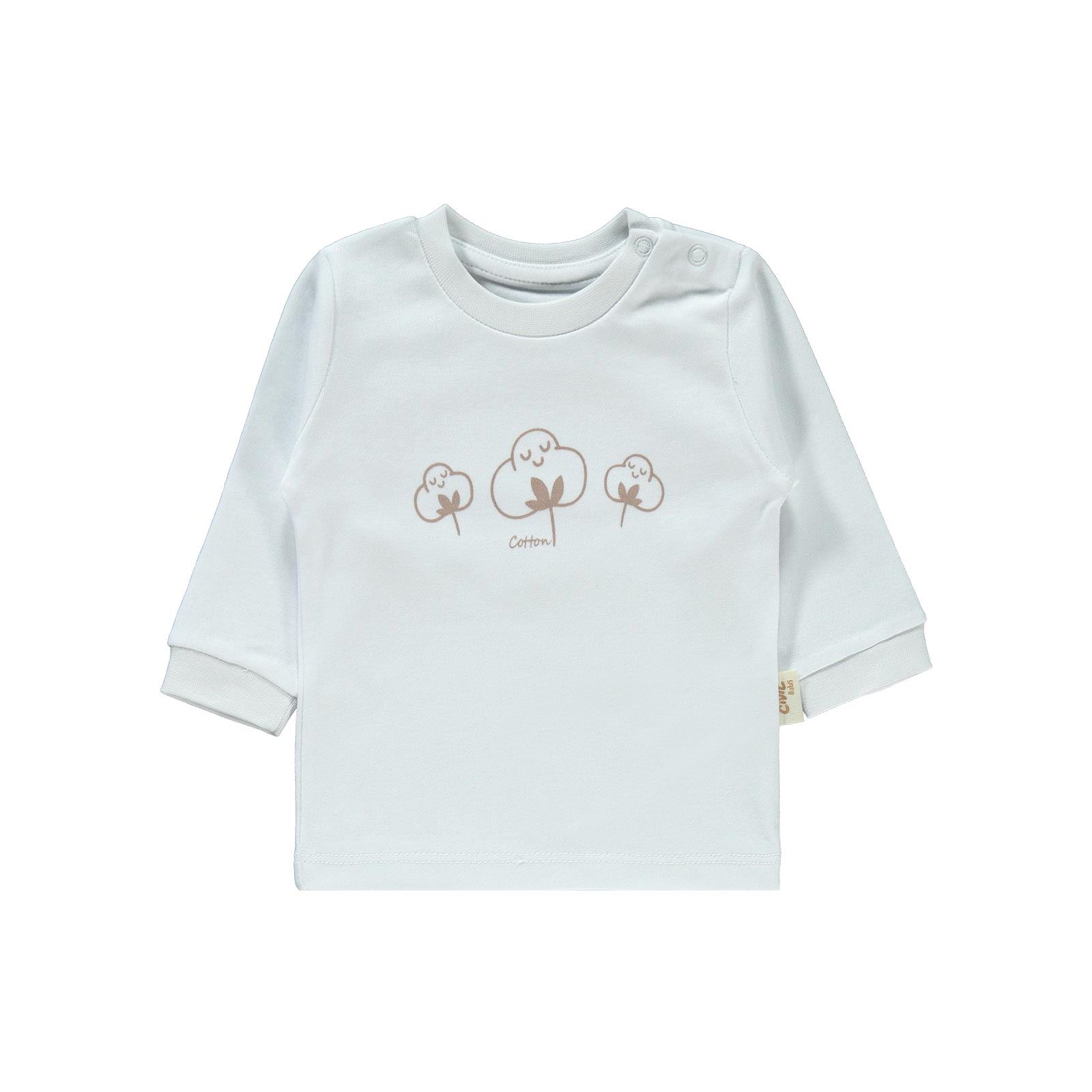 Civil Baby Bebek Organik Pijama Takımı 1-9 Ay Beyaz
