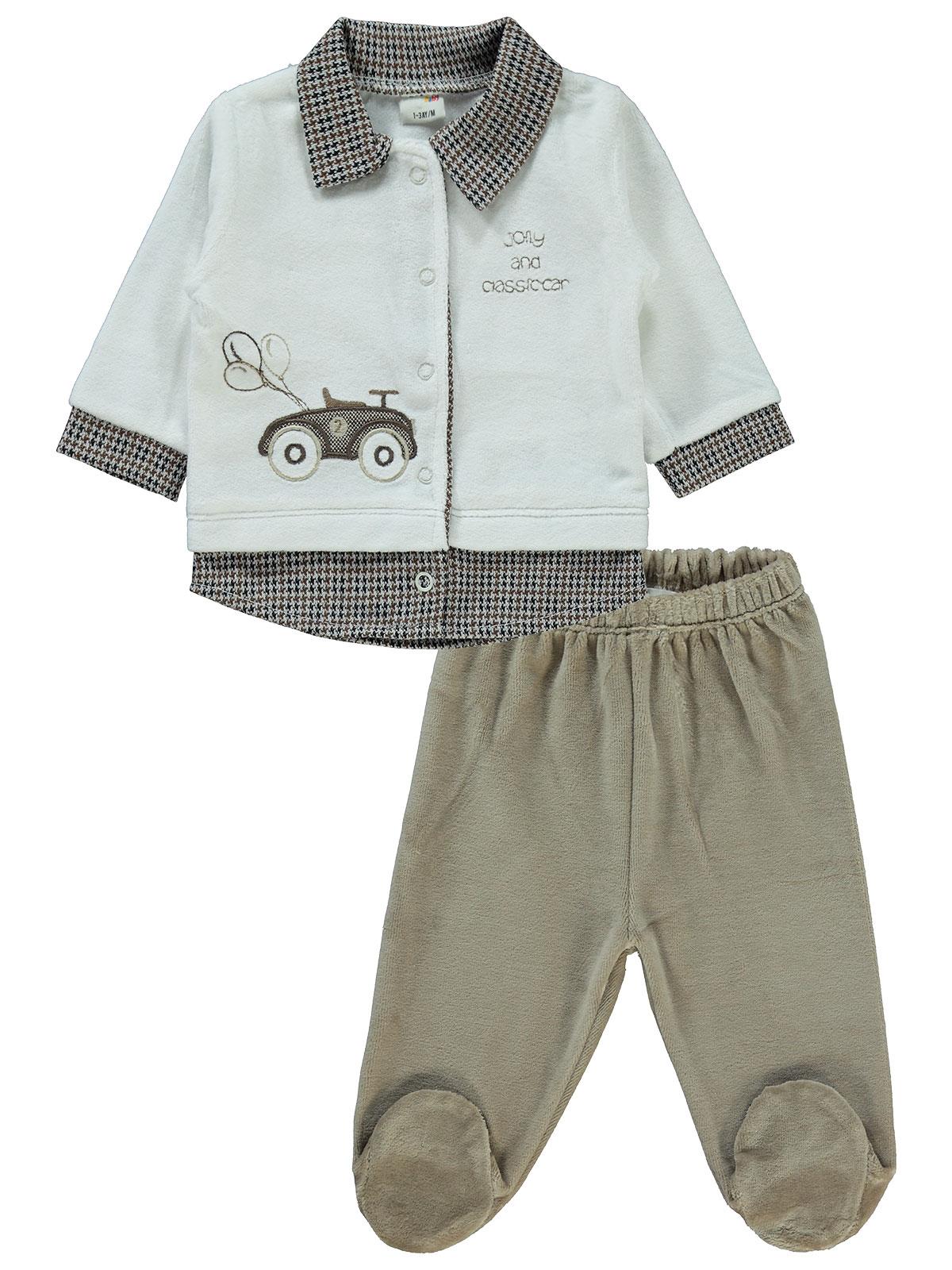 Civil Baby Erkek Bebek Pijama Takımı 1-6 Ay Kahverengi
