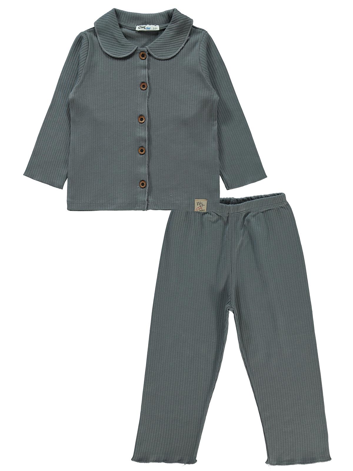 Civil Boys Erkek Çocuk Pijama Takımı 2-5 Yaş Füme